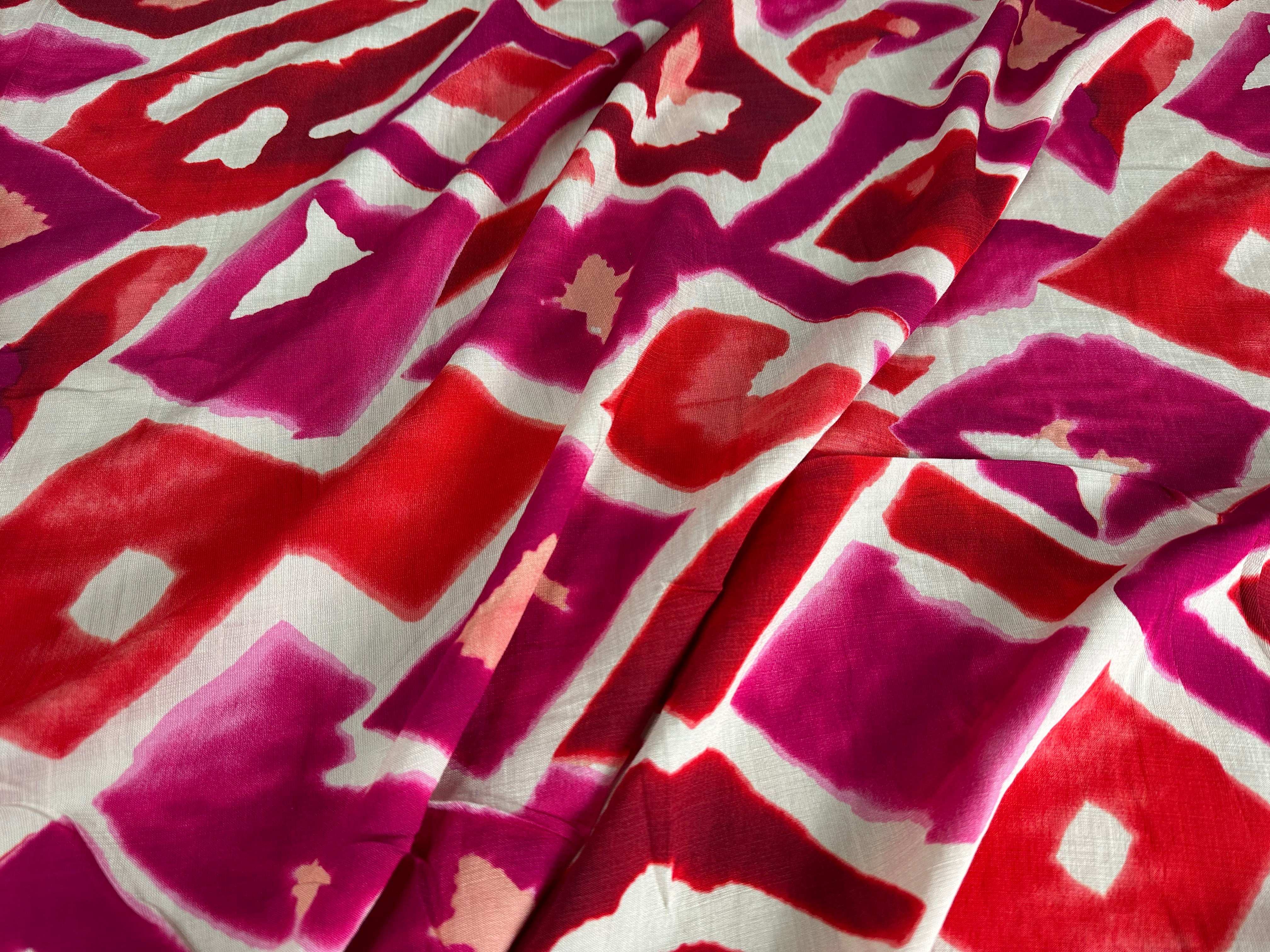 CRÊPE MAROCAIN VISCOSE GÉOMÉTRIE LOVE - My Little Coupon