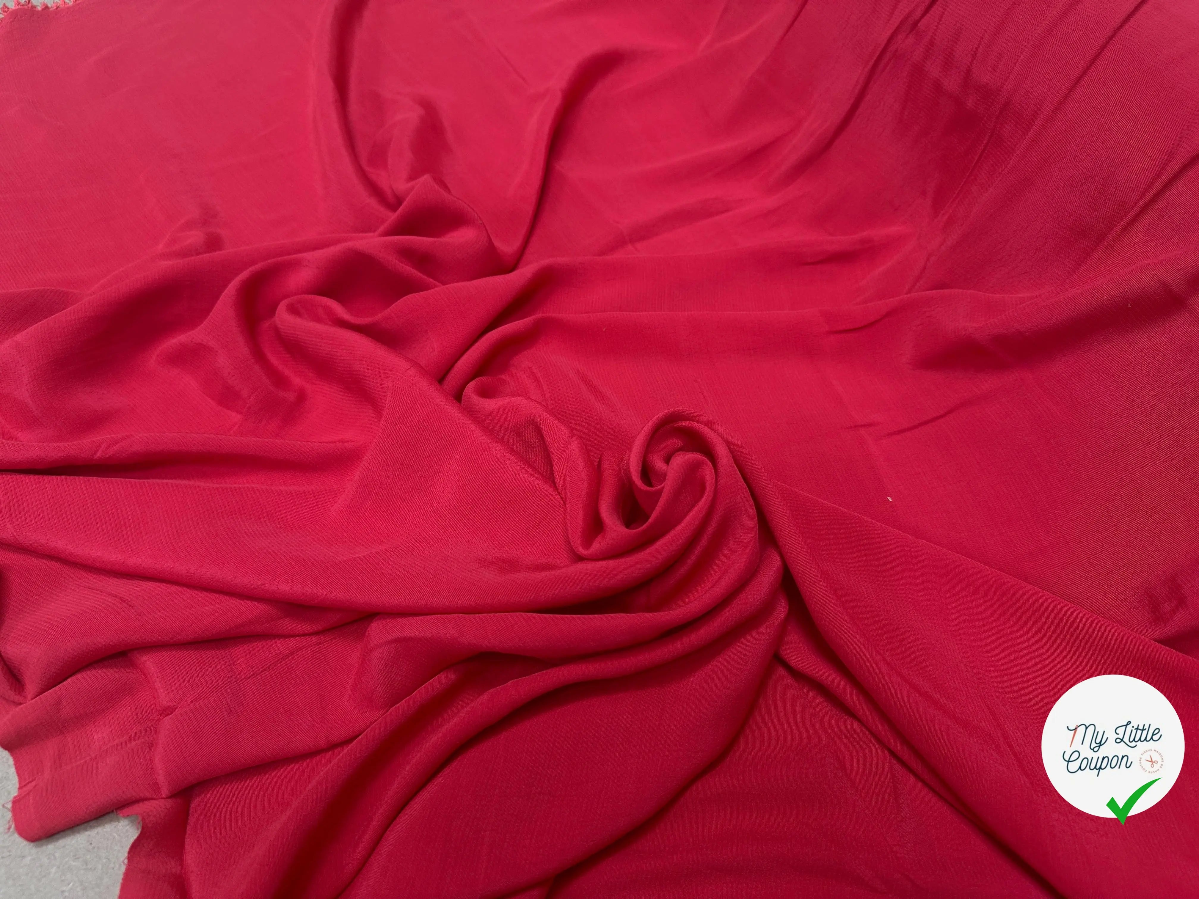CREPE MAROCAIN VISCOSE JTM BB LOVE ROUGE - My Little Coupon