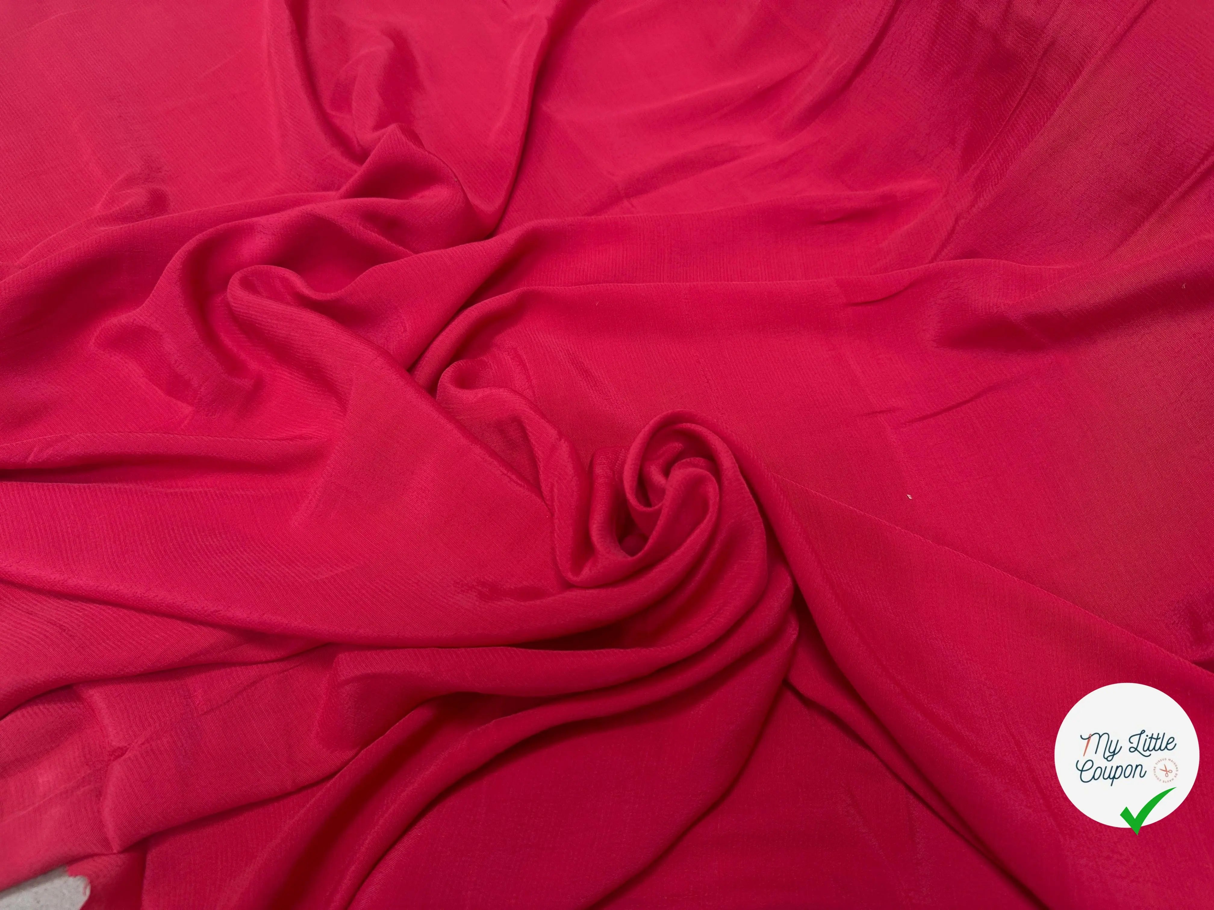 CREPE MAROCAIN VISCOSE JTM BB LOVE ROUGE - My Little Coupon