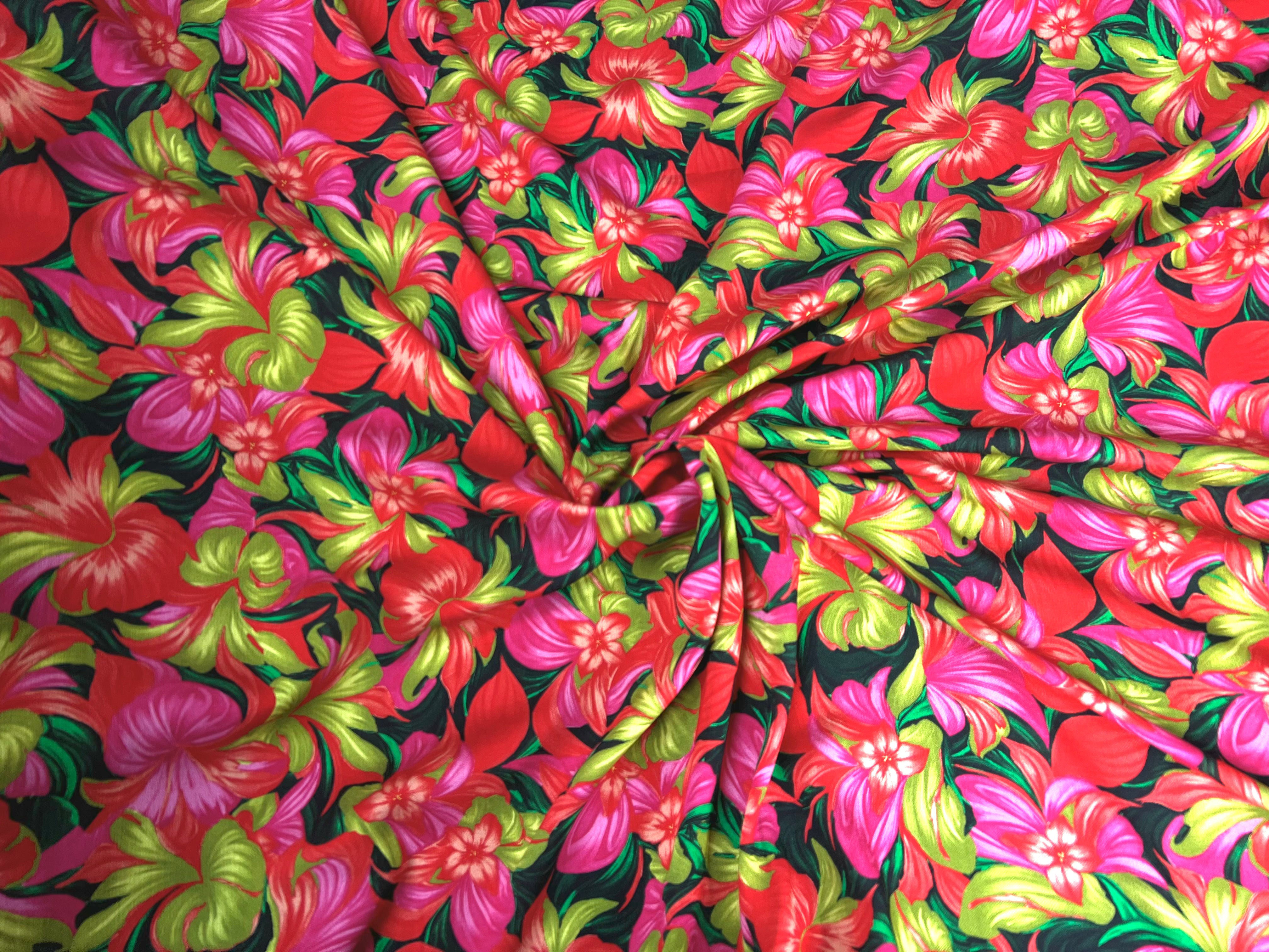 CRÊPE MAROCAIN VISCOSE TROPICAL - My Little Coupon