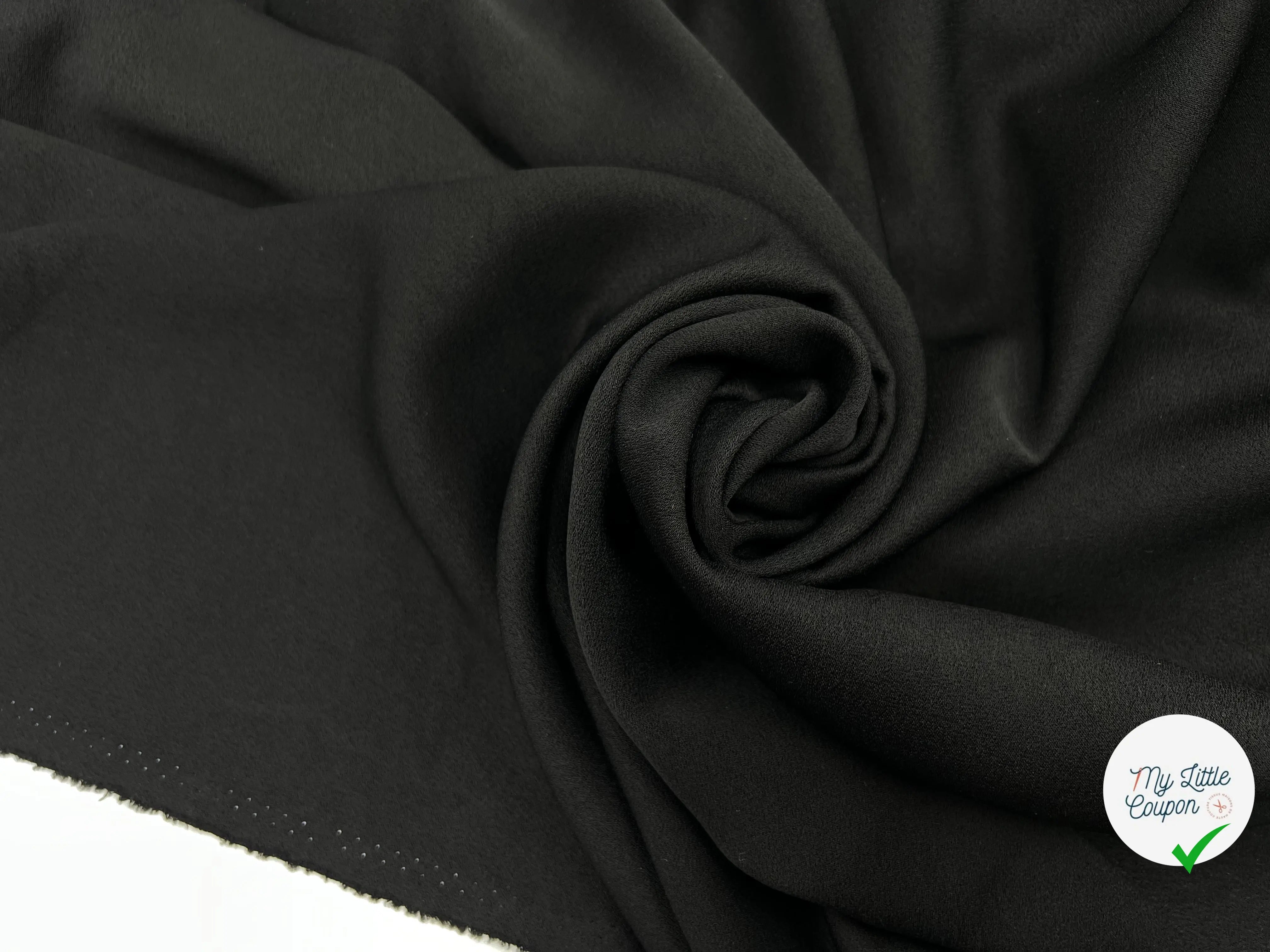 CRÊPE NOIR ÉBÈNE - My Little Coupon - tissu - coudre