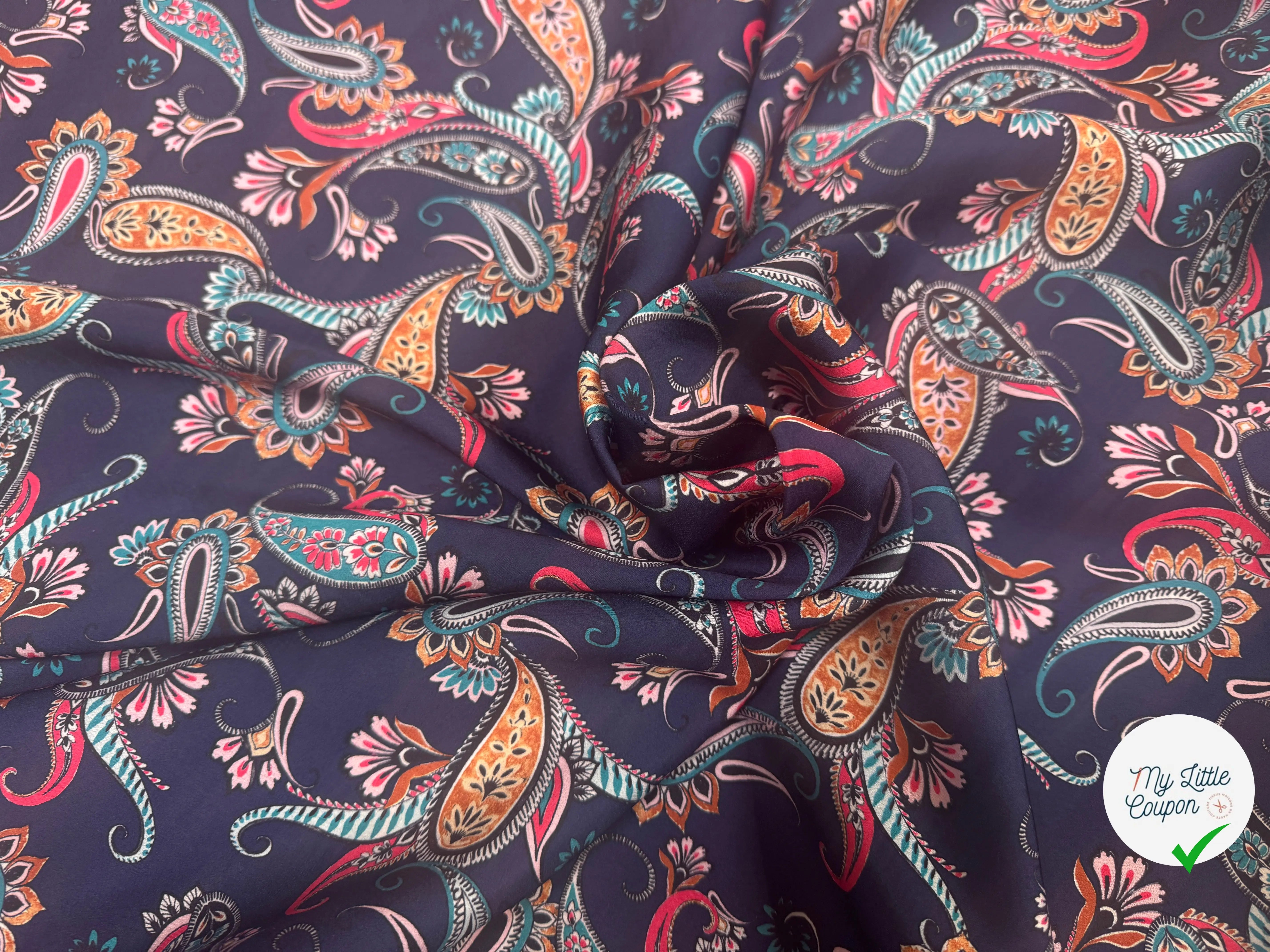 CREPE PAISLEY IMPRIMÉ EFFET LISSE - My Little Coupon