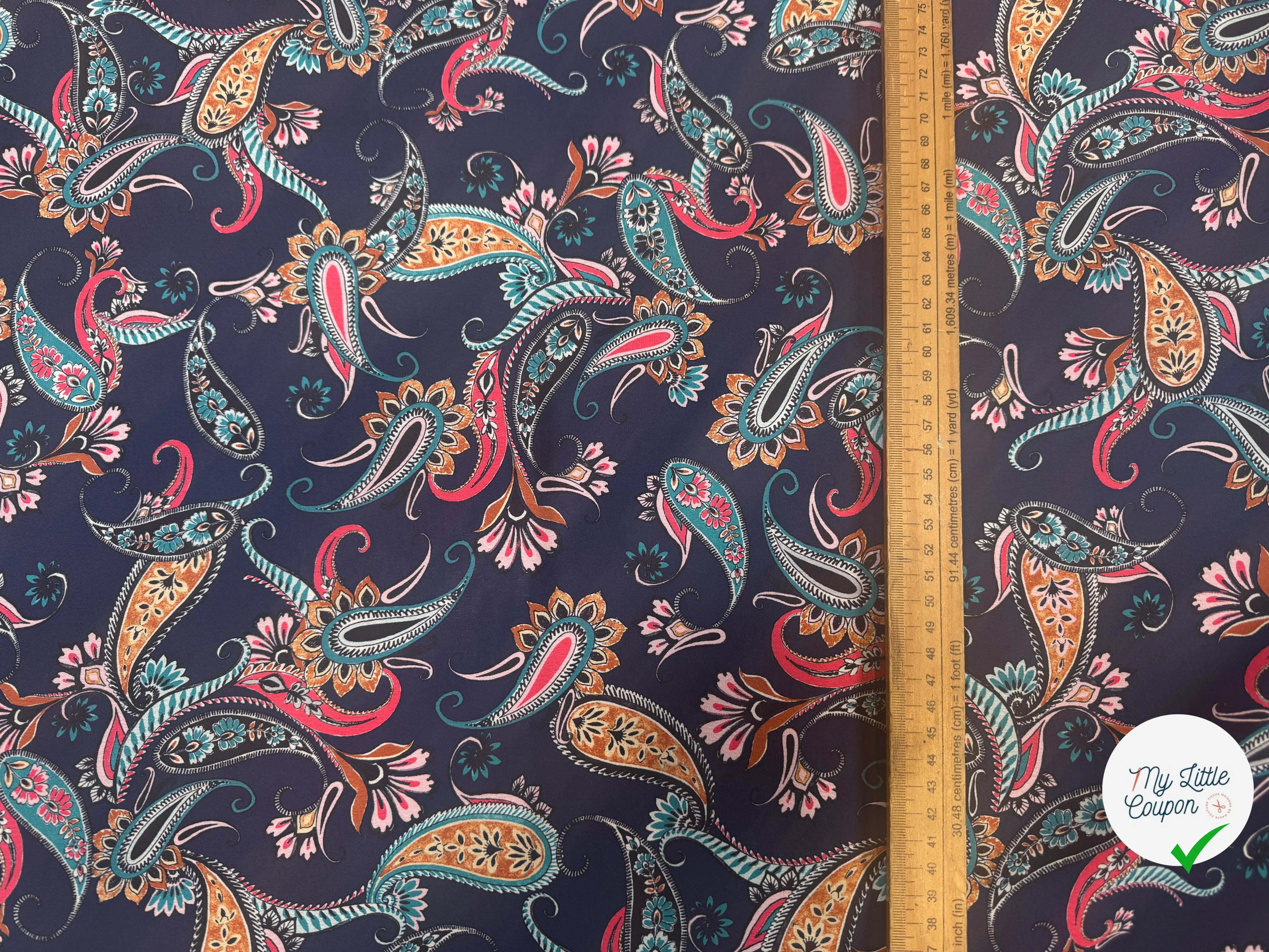 CREPE PAISLEY IMPRIMÉ EFFET LISSE - My Little Coupon