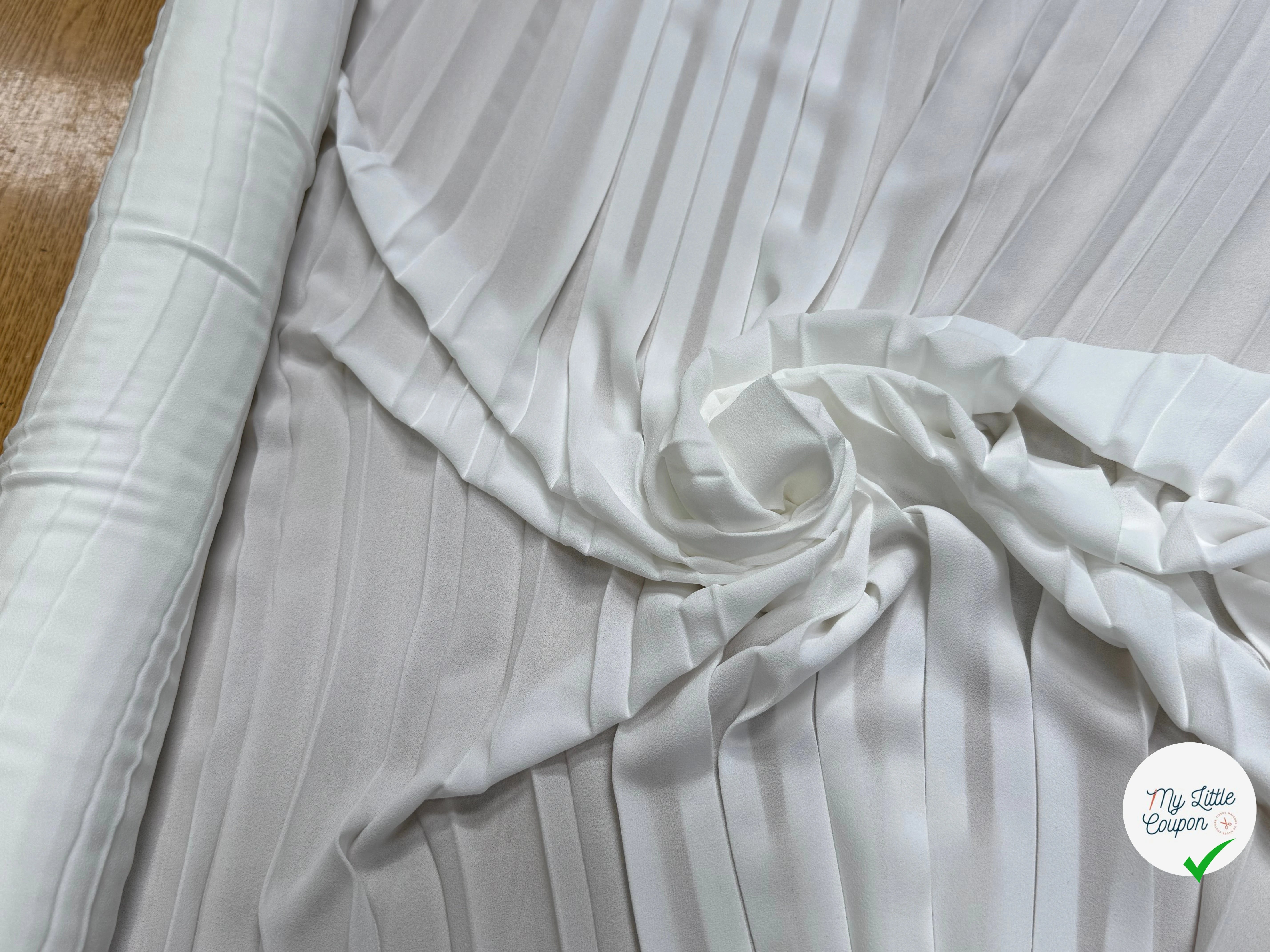 CREPE PLISSÉ FLUIDE BLANC - My Little Coupon