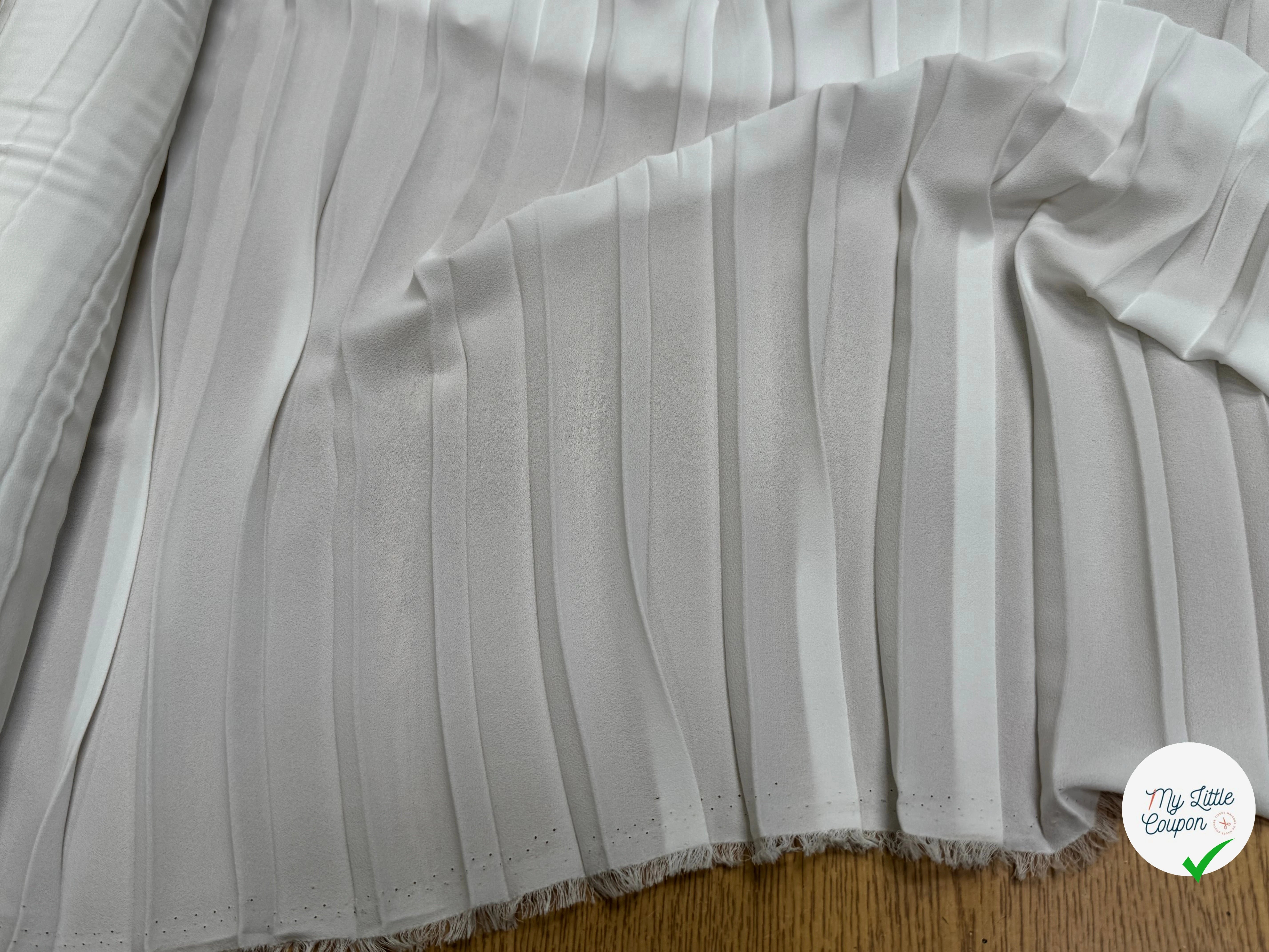 CREPE PLISSÉ FLUIDE BLANC - My Little Coupon