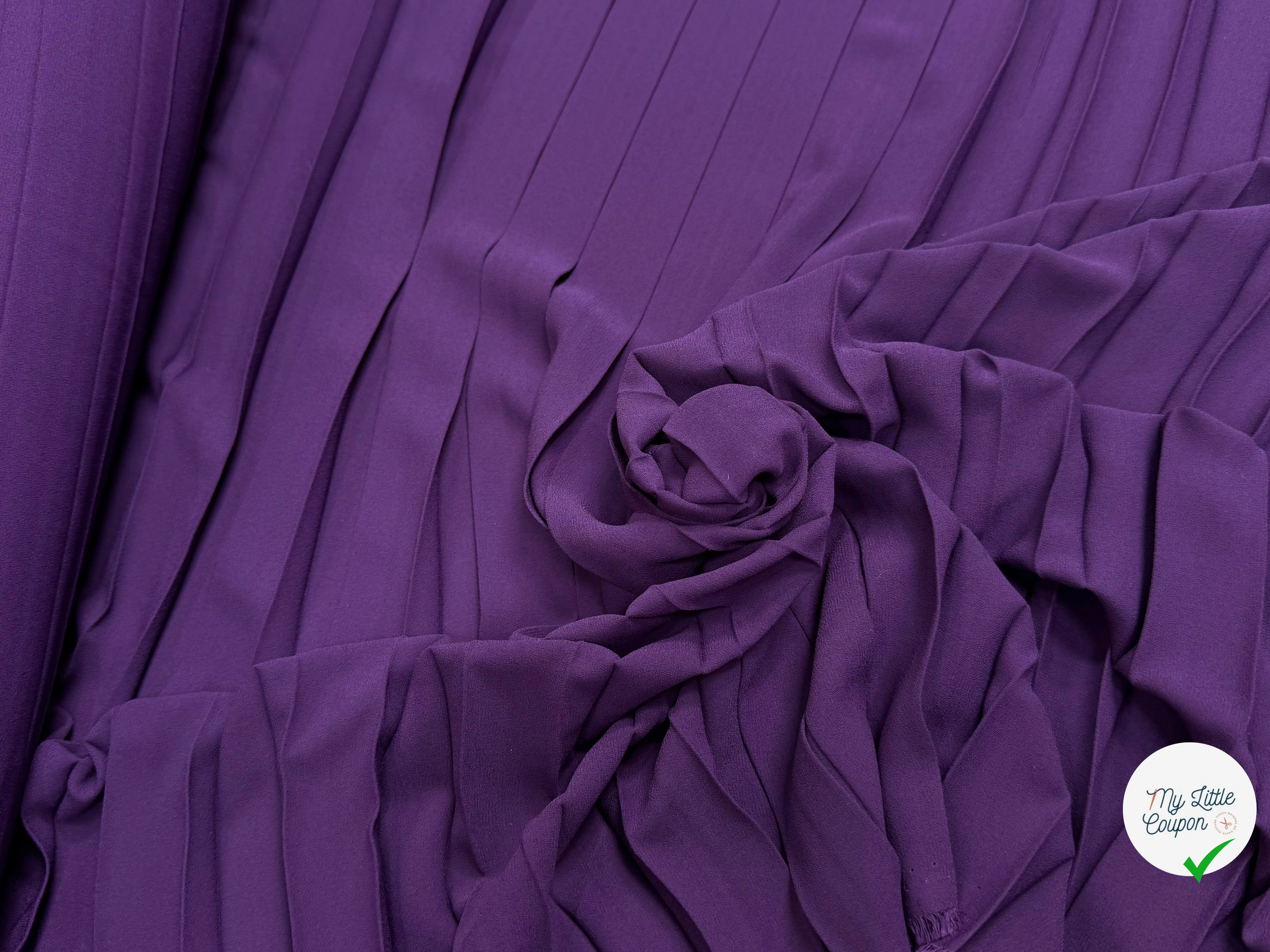 CREPE PLISSÉ FLUIDE DEEP VIOLET - My Little Coupon