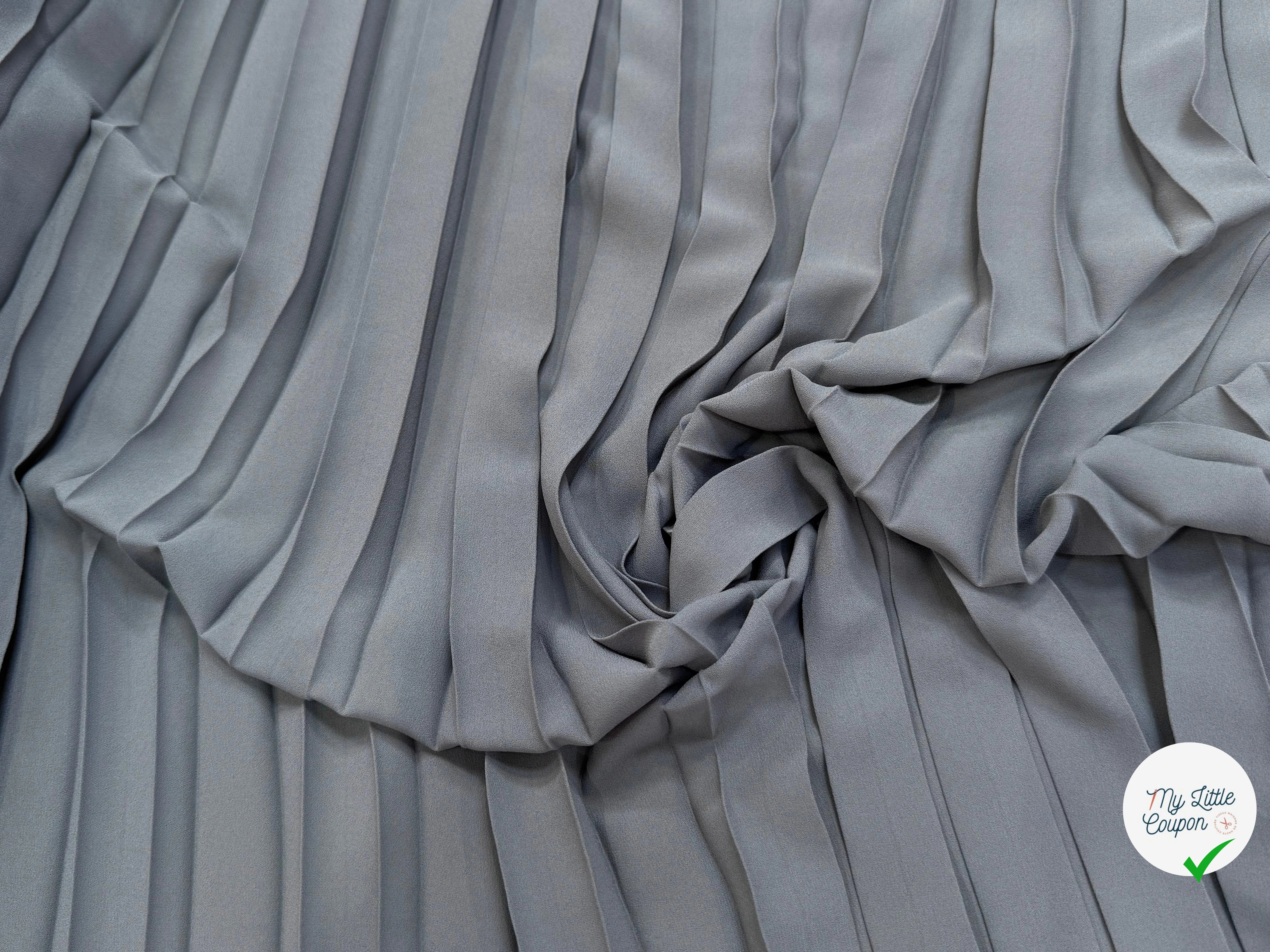 CREPE PLISSÉ FLUIDE GRIS - My Little Coupon
