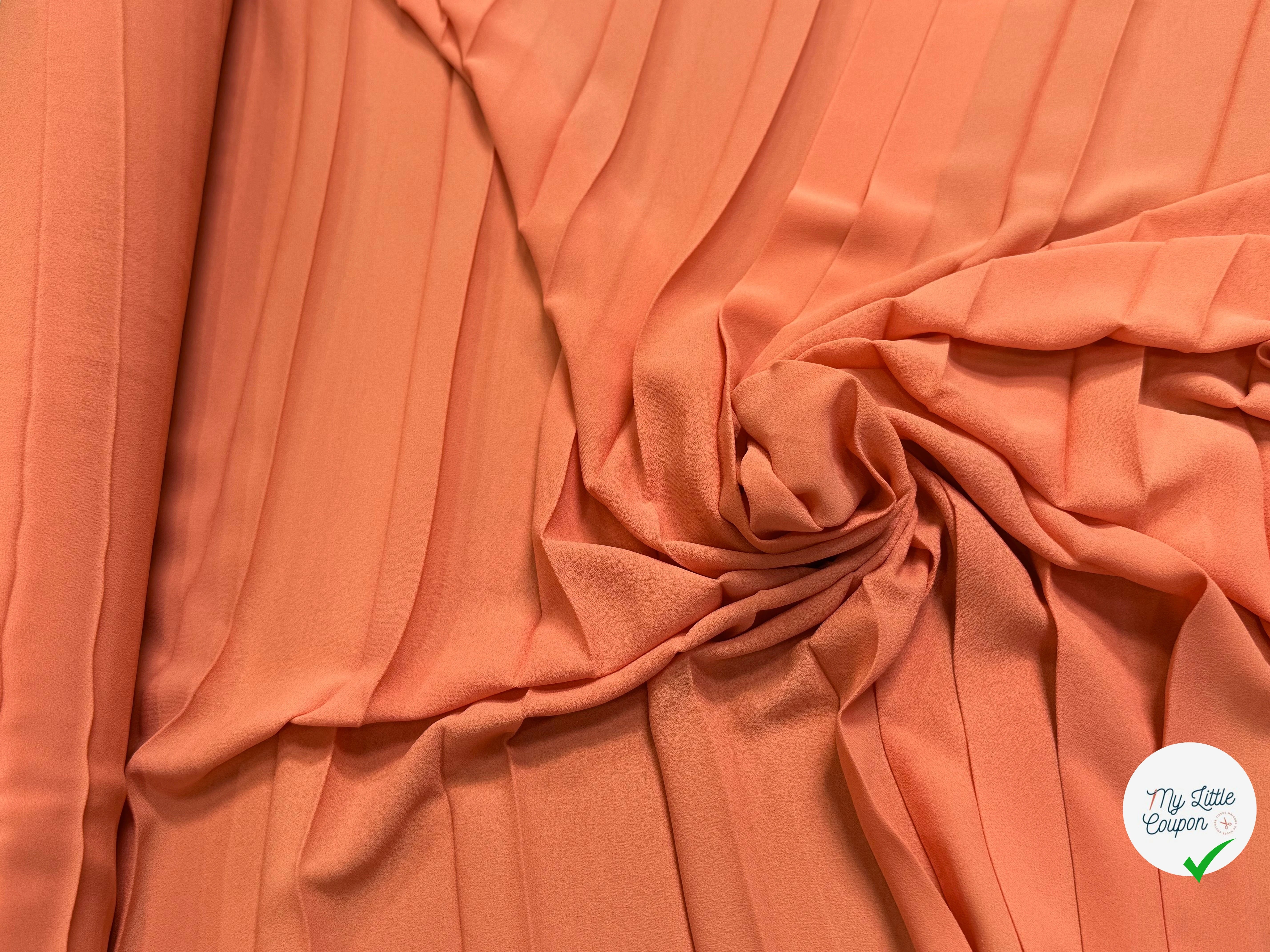 CREPE PLISSÉ FLUIDE ORANGE - My Little Coupon
