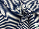 CREPE POLYESTER À RAYURES BLEU BLANCHE - My Little Coupon