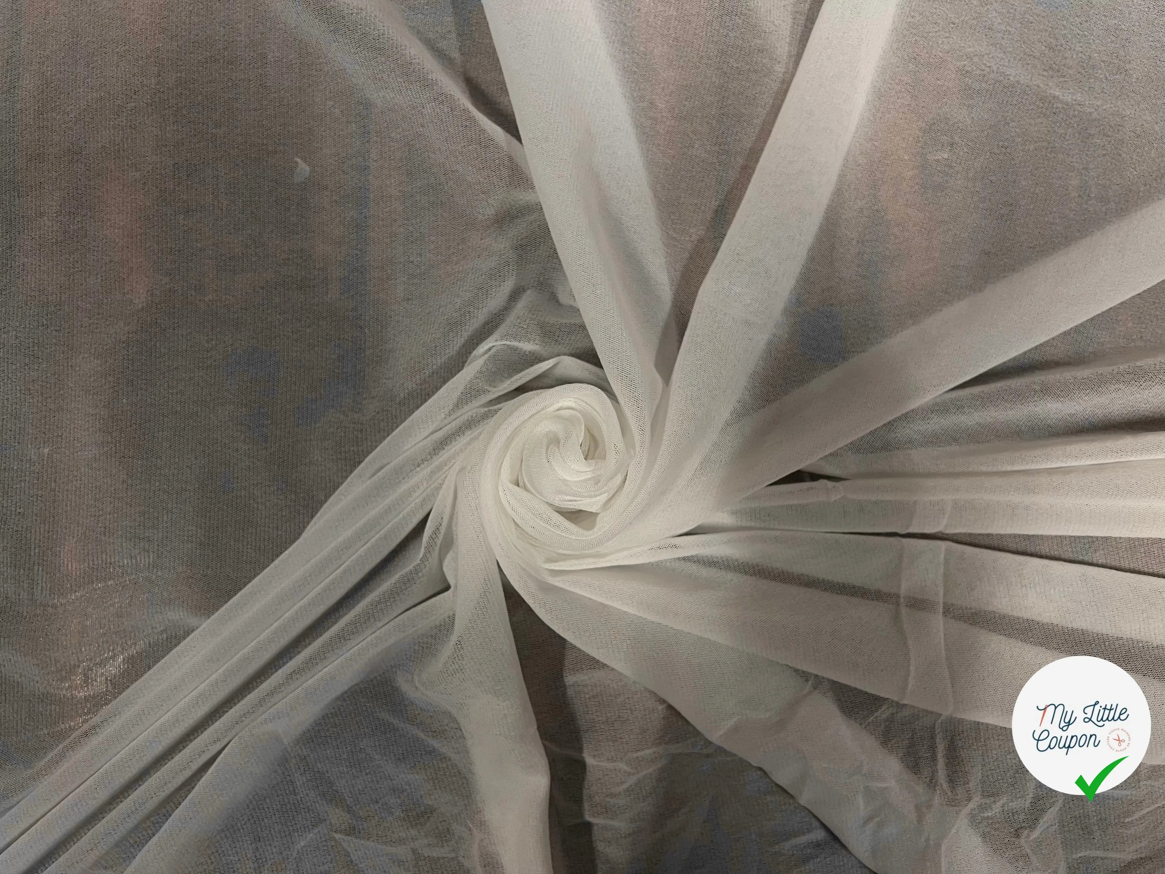 CREPE POLYESTER BLANC QUALITÉ JAPON - My Little Coupon