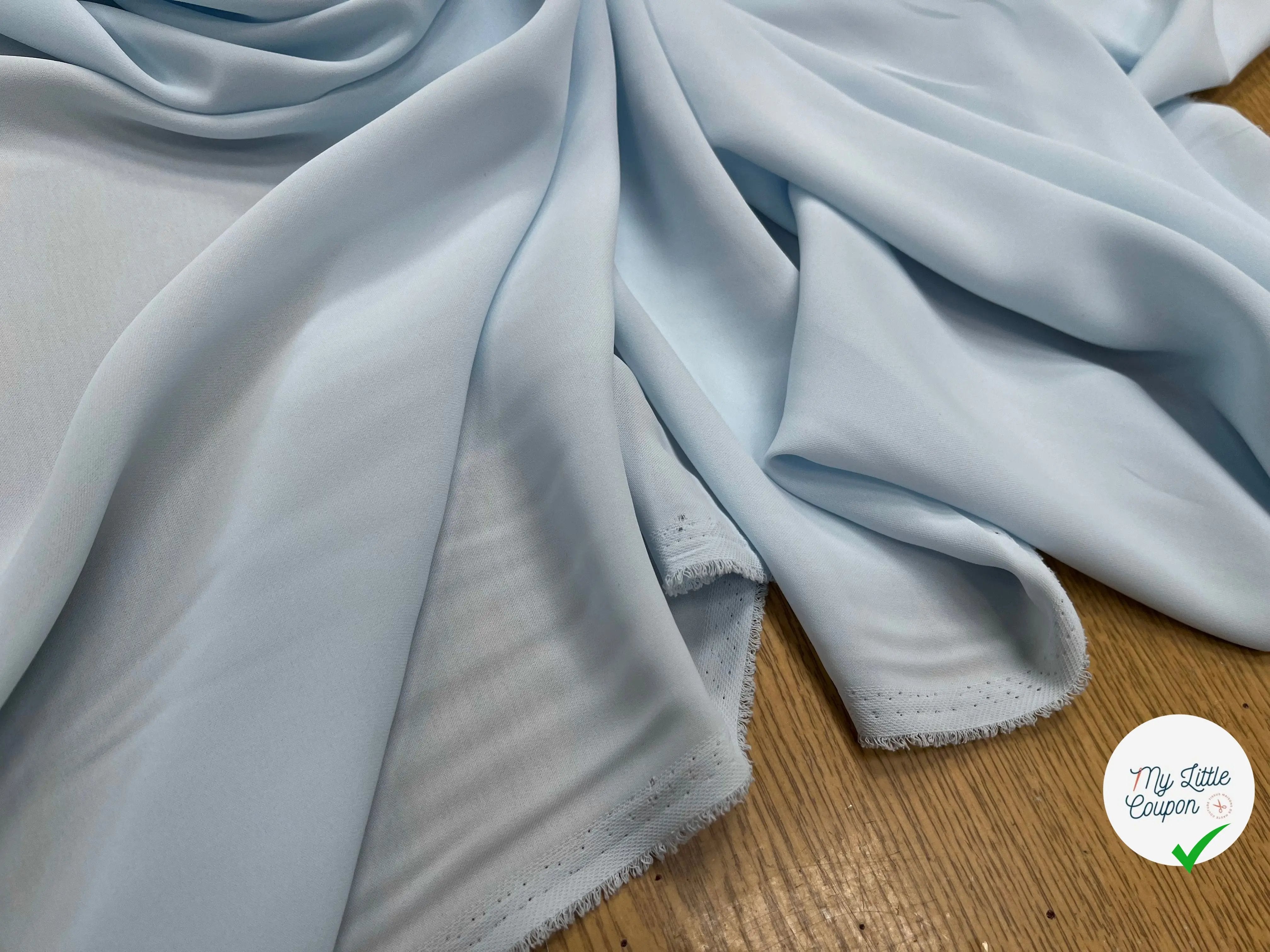 CREPE POLYESTER JAPON ULTRA DOUX ICEBERG - My Little Coupon