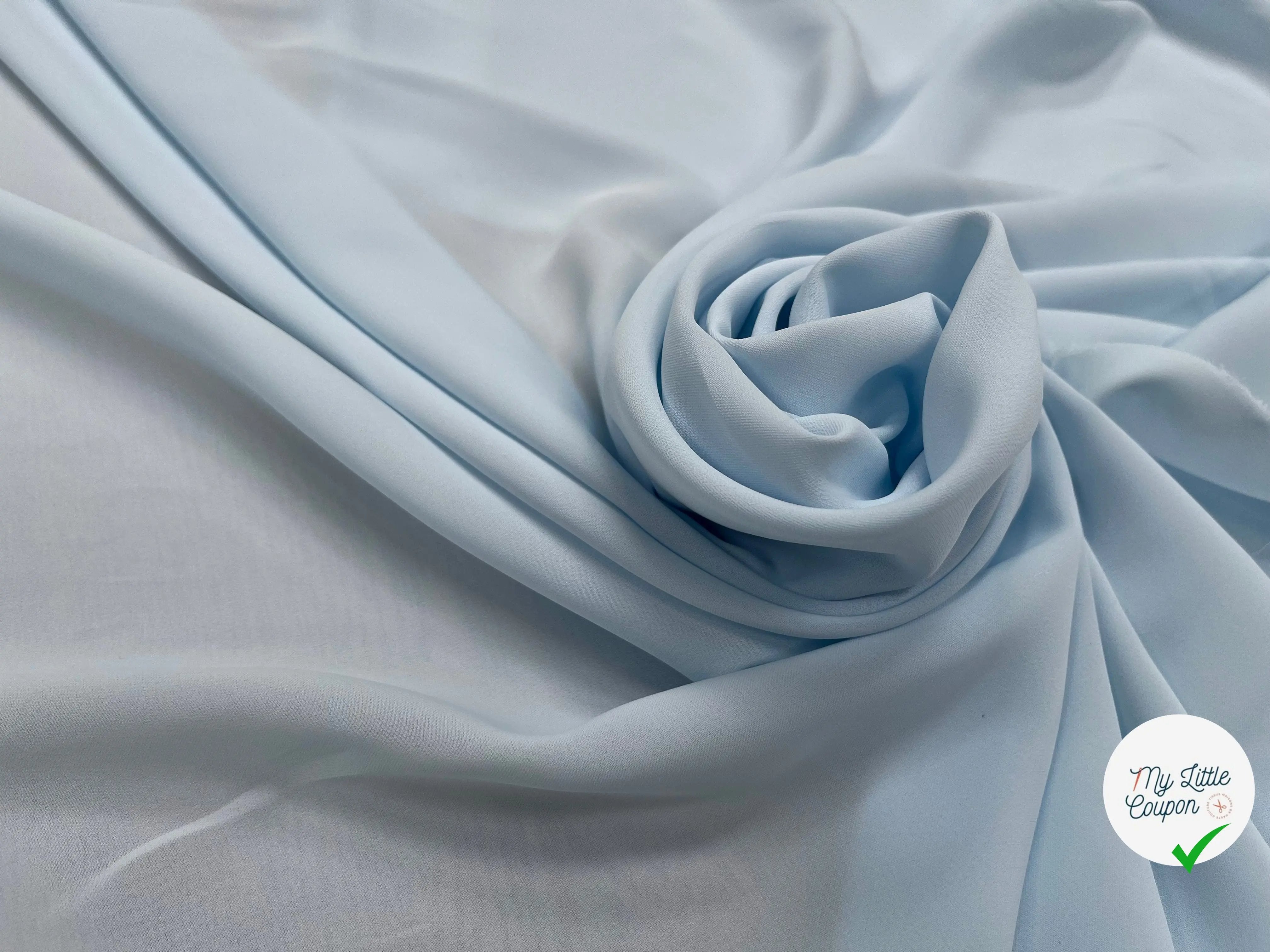 CREPE POLYESTER JAPON ULTRA DOUX ICEBERG - My Little Coupon