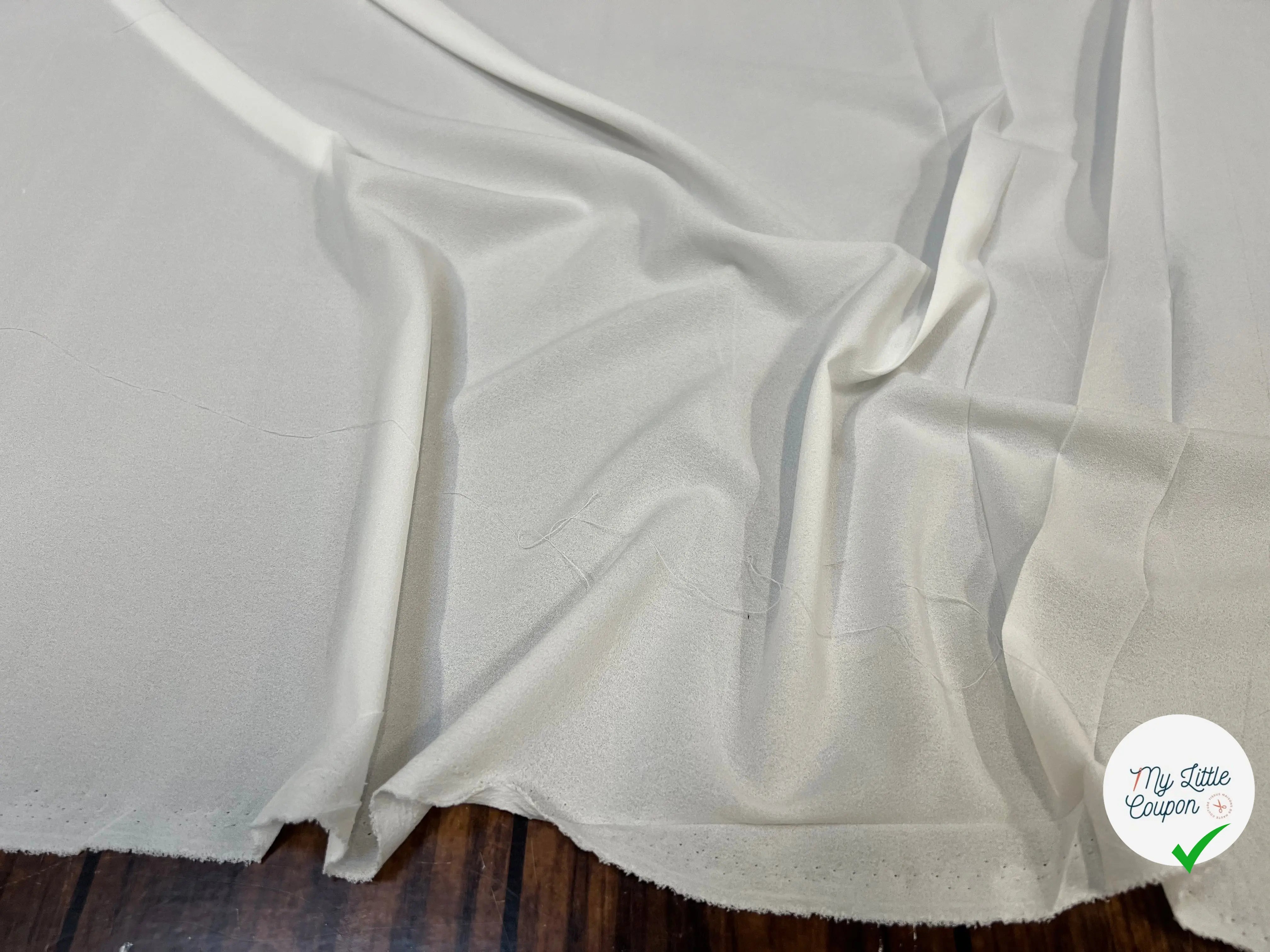 CRÊPE POLYESTER JAPONAIS BLANC - My Little Coupon