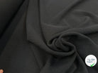 CRÊPE POLYESTER LOURD CHEVRONS NOIR MSO
