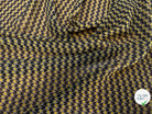 CREPE POLYESTER MOTIF GÉOMERIQUE NOIR JAUNE - My Little Coupon