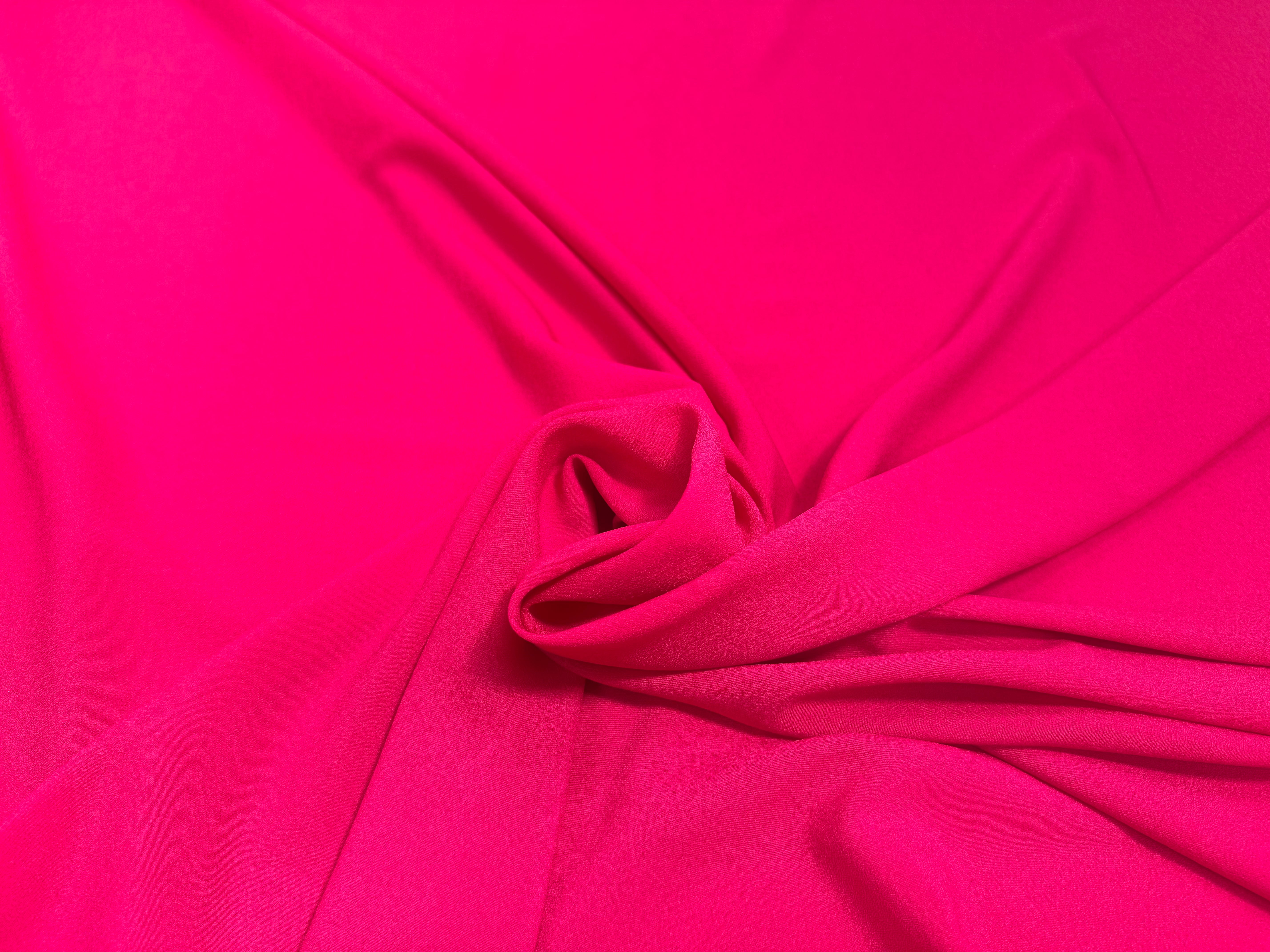 CREPE POLYESTER STRECH JAPAN UNI ROSE FUSHIA - My Little Coupon