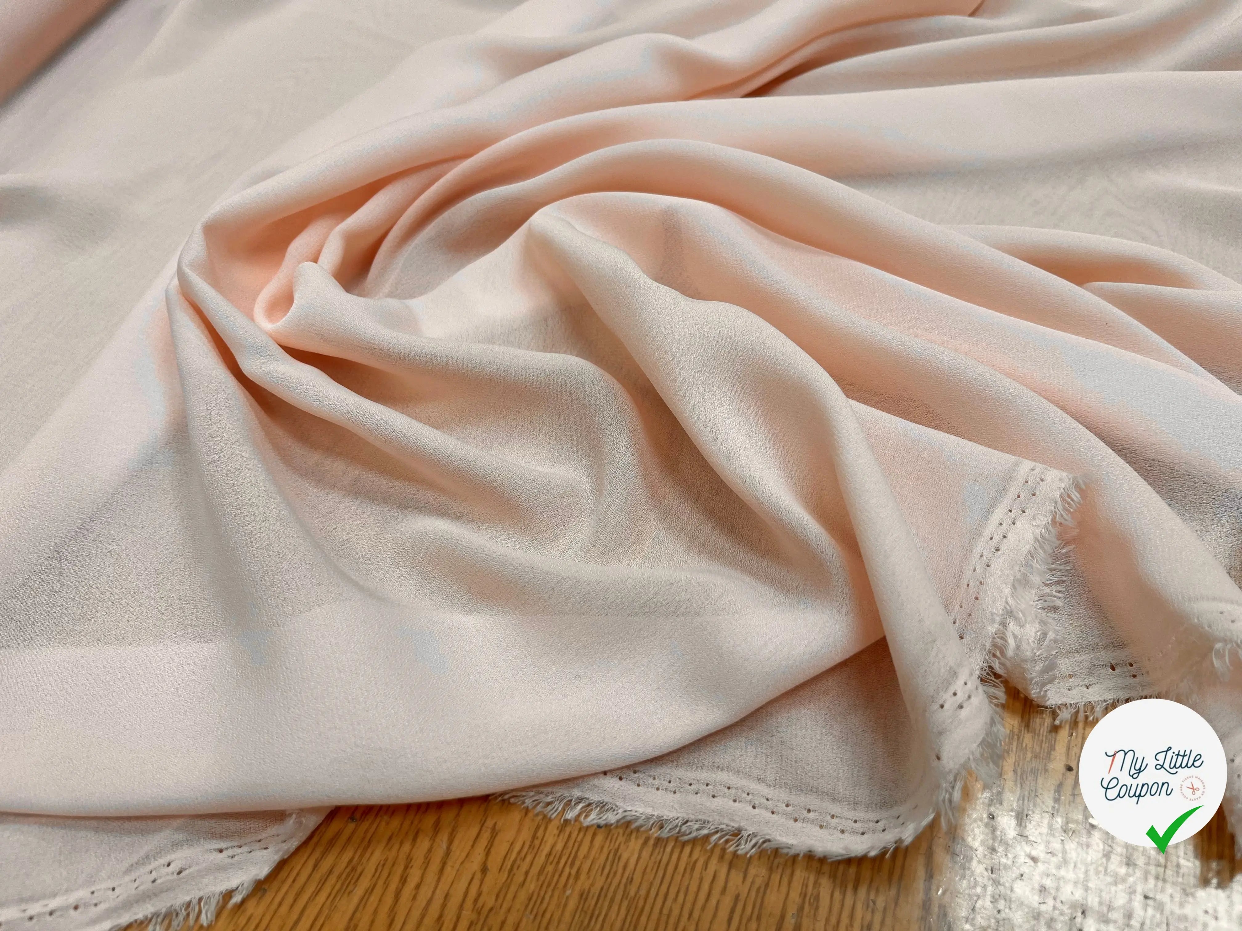 CREPE ROSE PALE POLYESTER - My Little Coupon