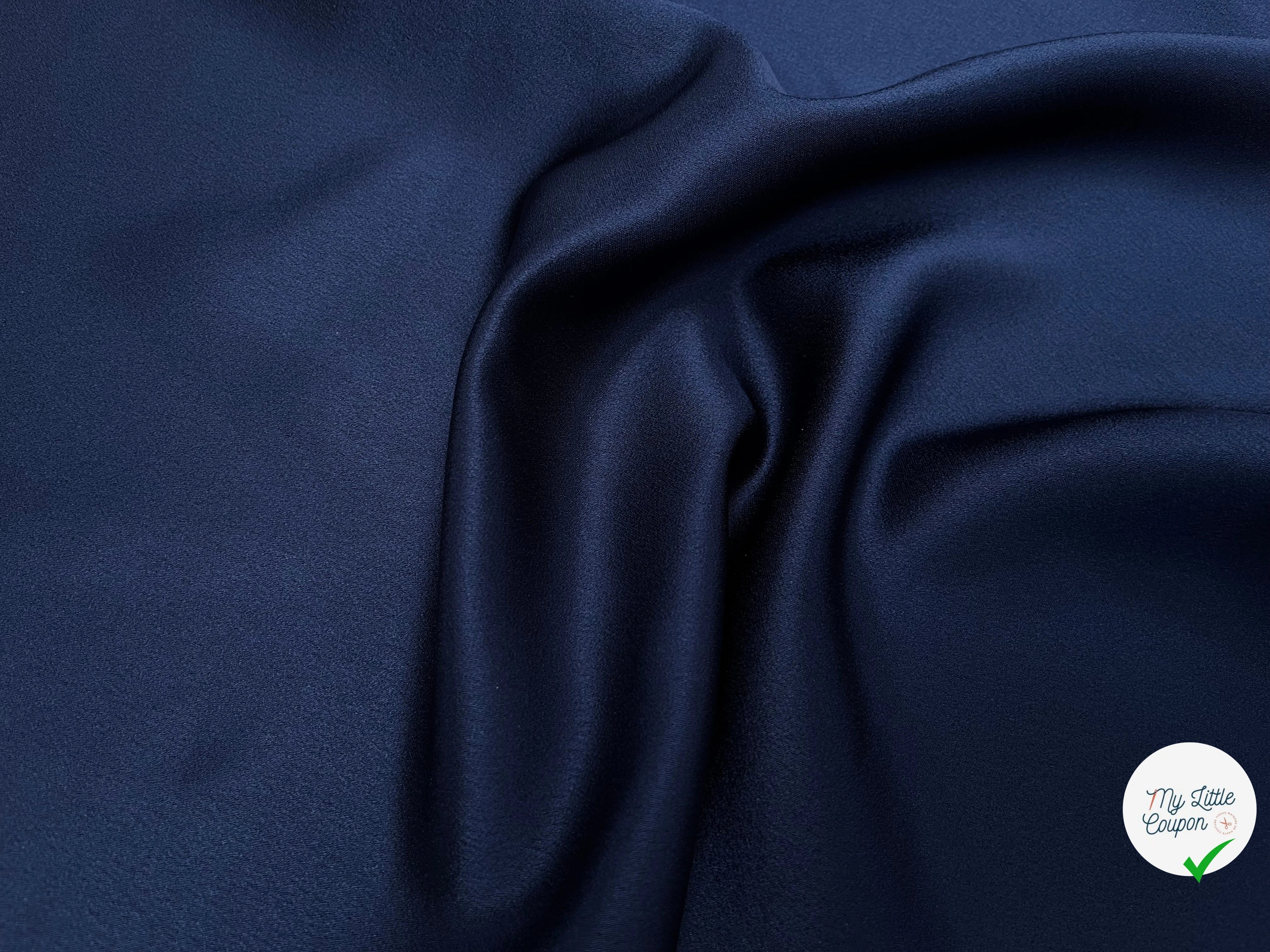 CREPE SATINÉ BLEU FLUIDE - My Little Coupon