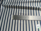 CREPE SATINÉ FLUIDE RAYURES MARRINE ÉCRU STRETCH - My Little Coupon