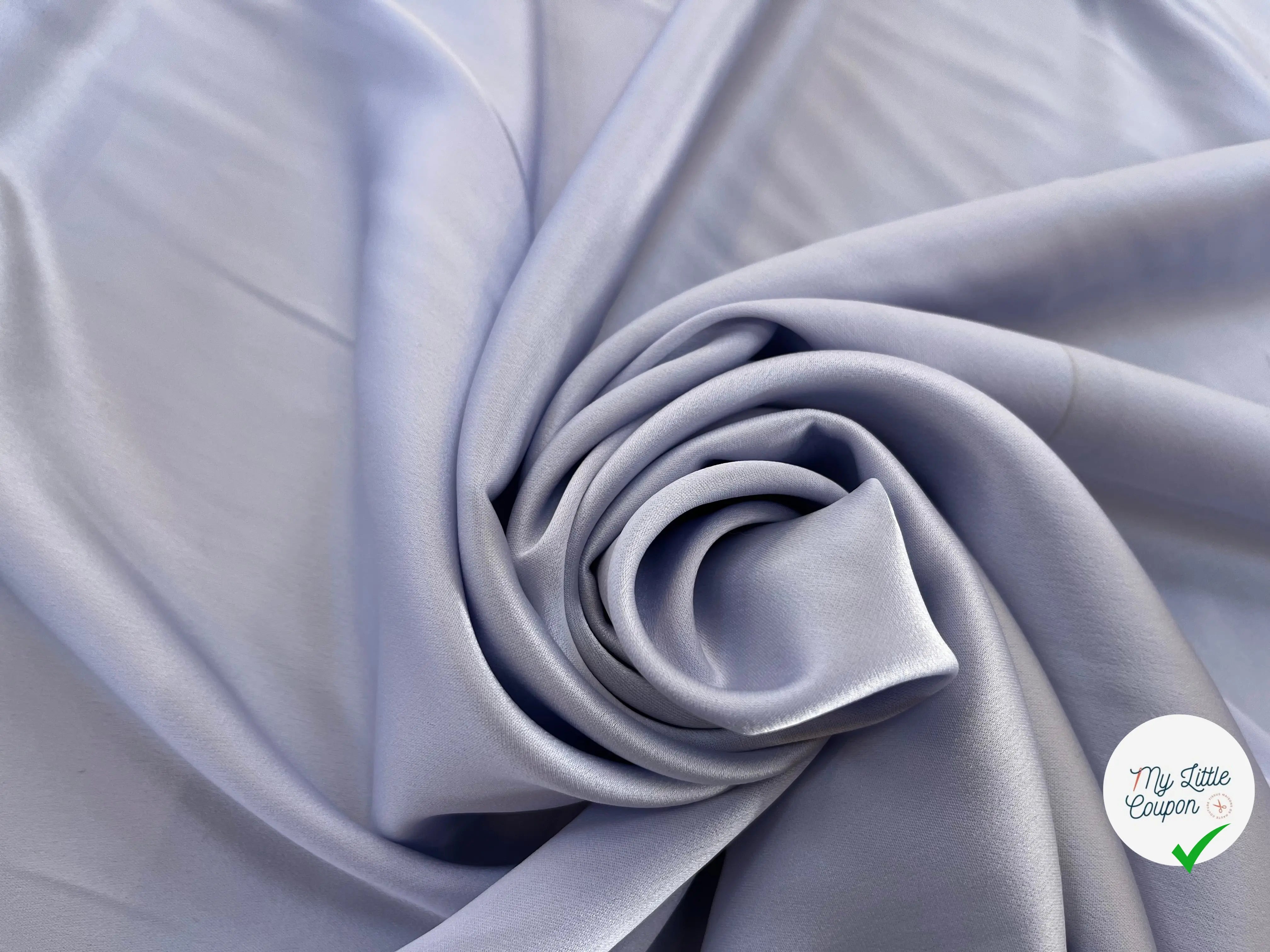 CREPE SATINÉ MADE IN JAPAN BLEU LAVANDE - My Little Coupon