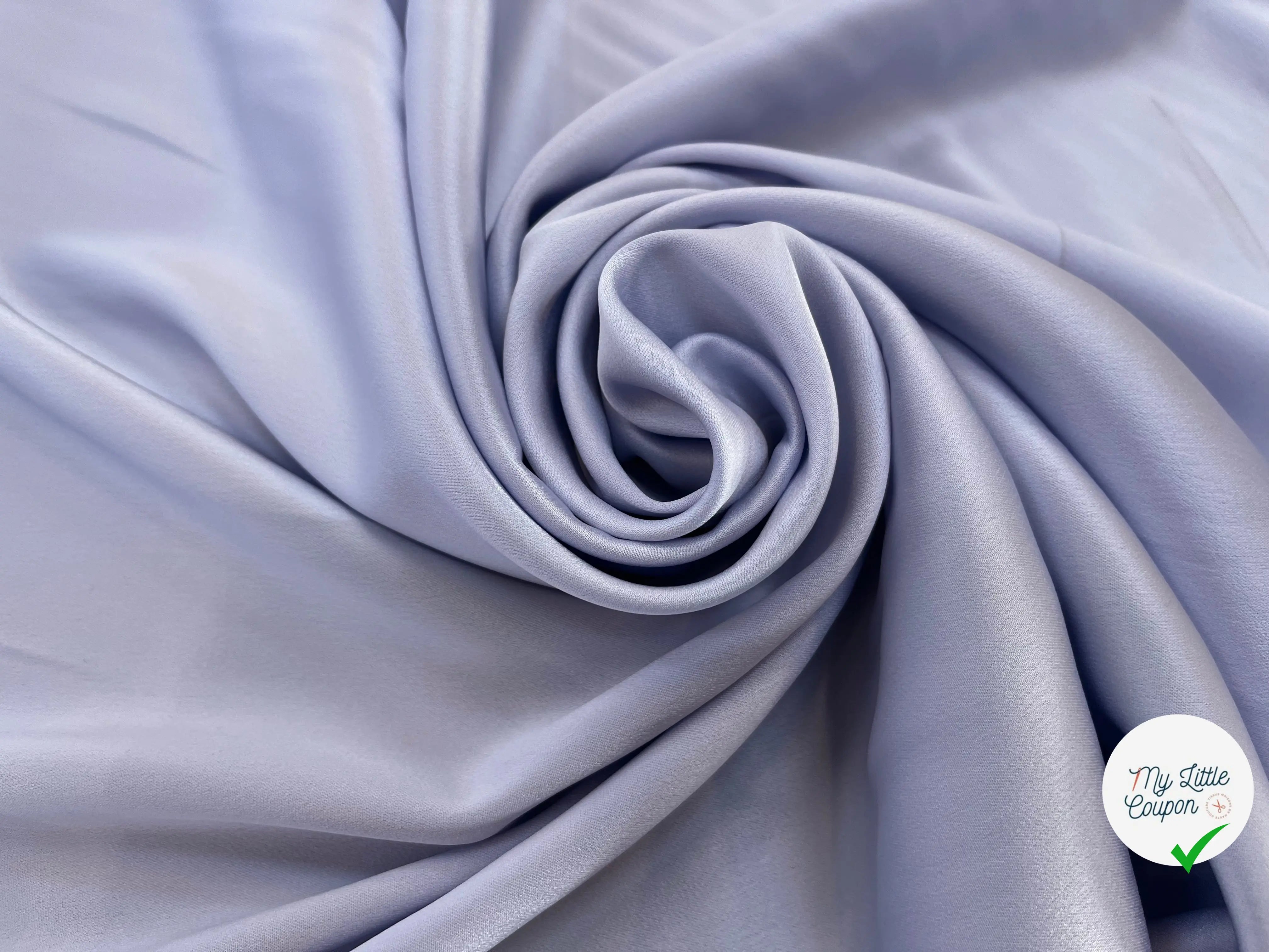 CREPE SATINÉ MADE IN JAPAN BLEU LAVANDE - My Little Coupon