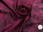 CREPE SATINÉ MOTIF ANIMAL LÉOPARD BORDEAUX - My Little Coupon