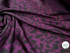 CREPE SATINÉ MOTIF LÉOPARD VIOLET - My Little Coupon
