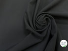 CREPE SEMI LOURD POLYESTER NOIR & STRETCH - My Little Coupon