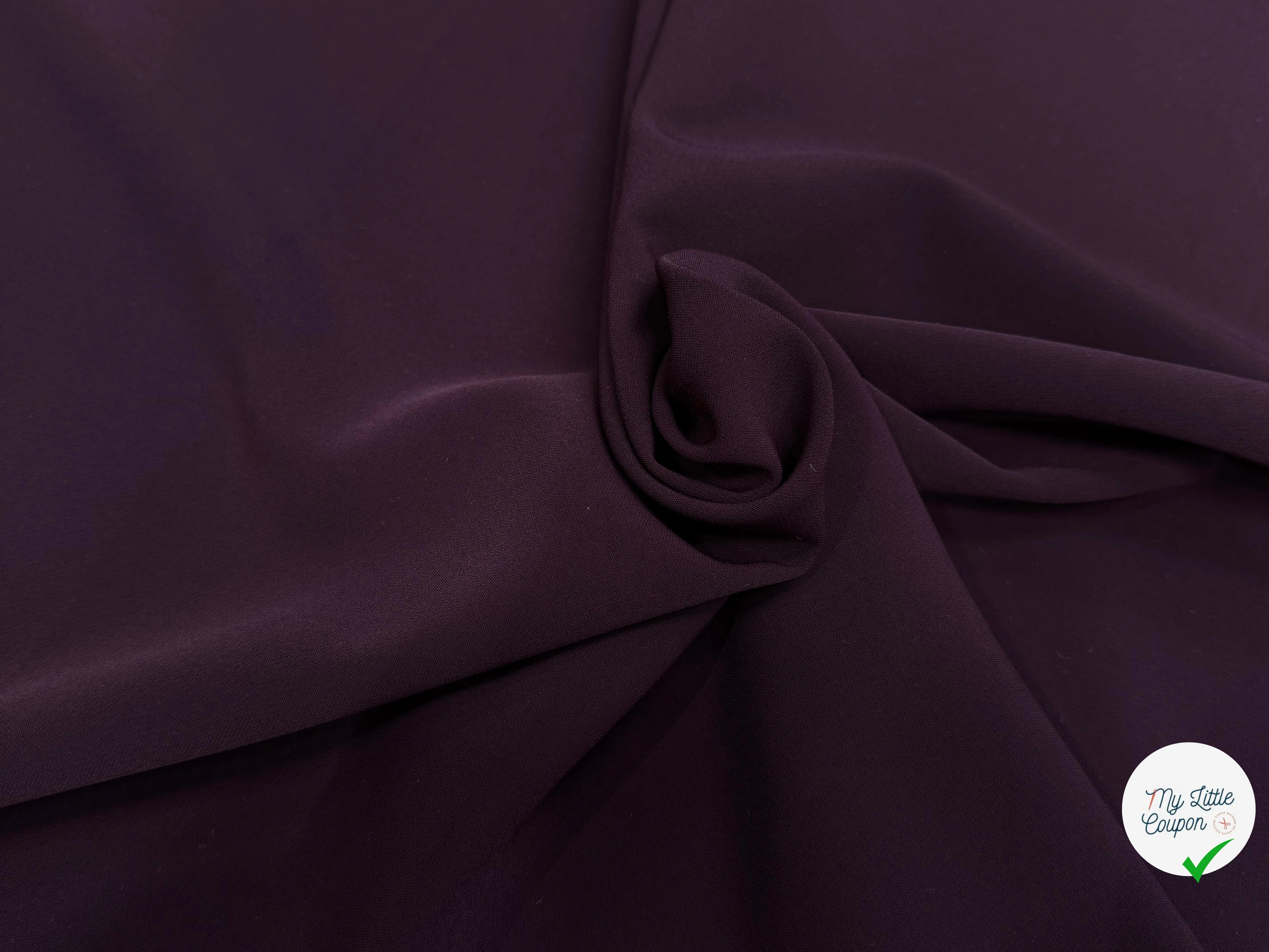 CRÊPE SEMI-LOURD VIOLET AUBERGINE - My Little Coupon