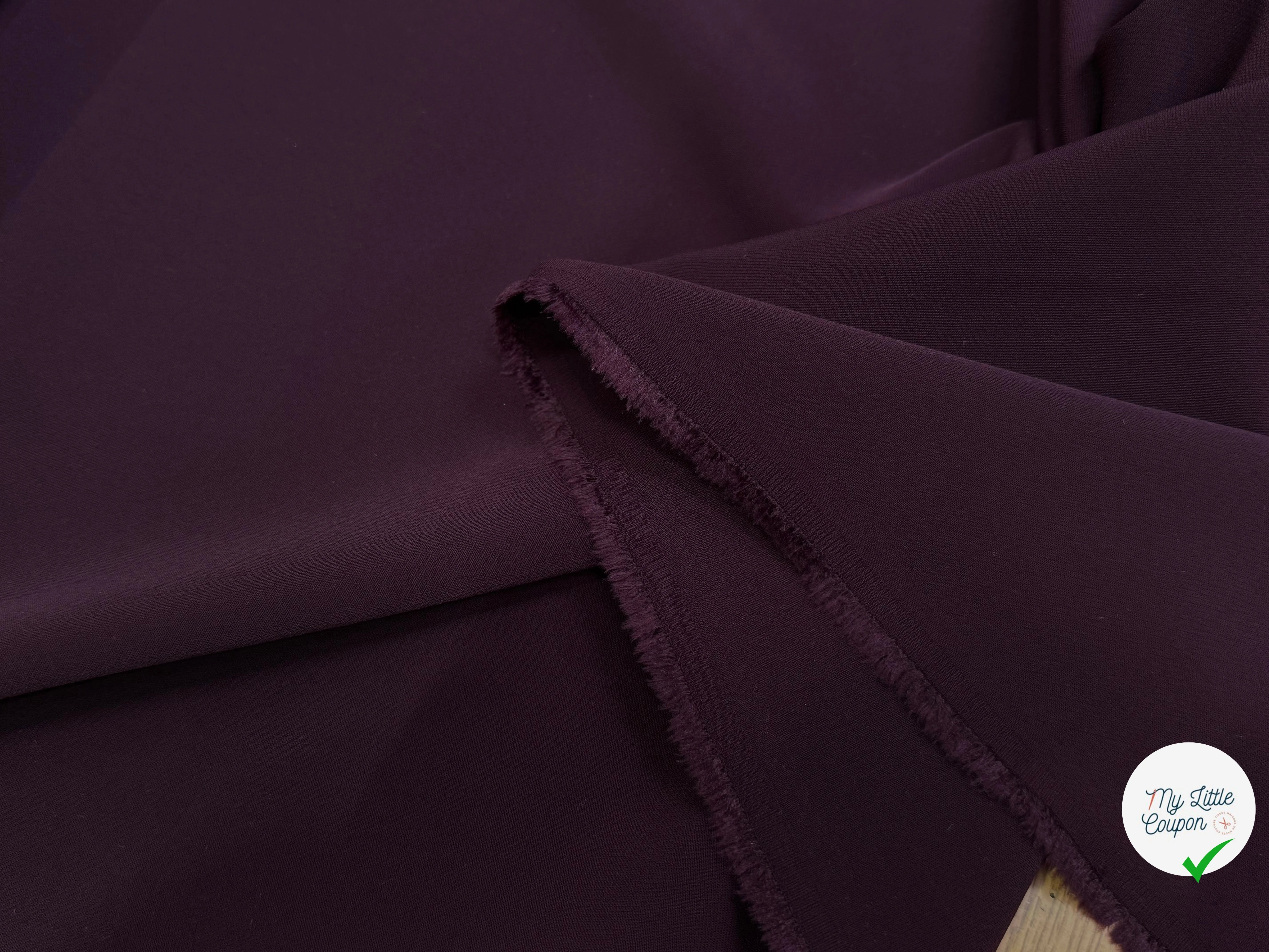 CRÊPE SEMI-LOURD VIOLET AUBERGINE - My Little Coupon