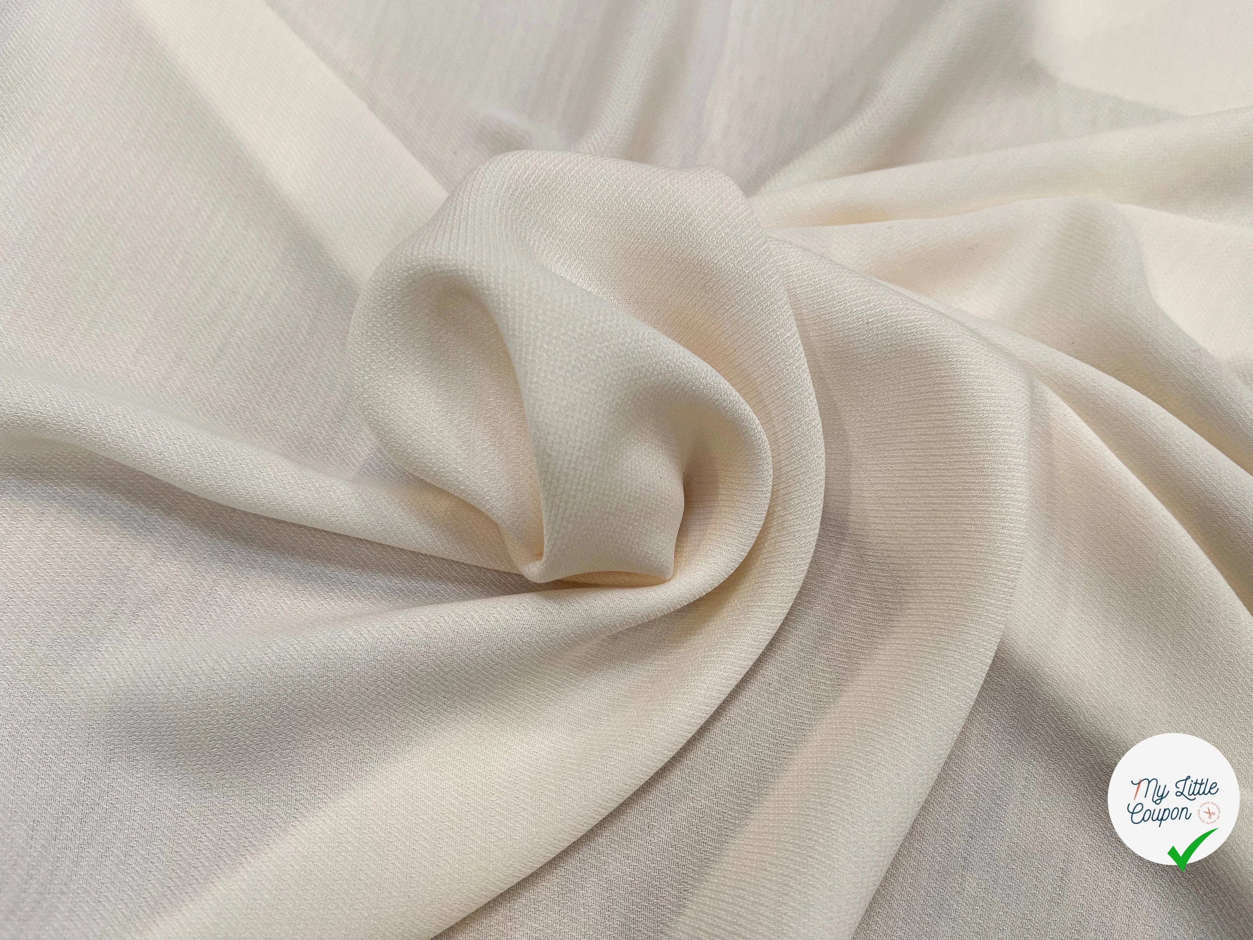 CREPE SERGÉ ÉCRU SOUPLE - My Little Coupon