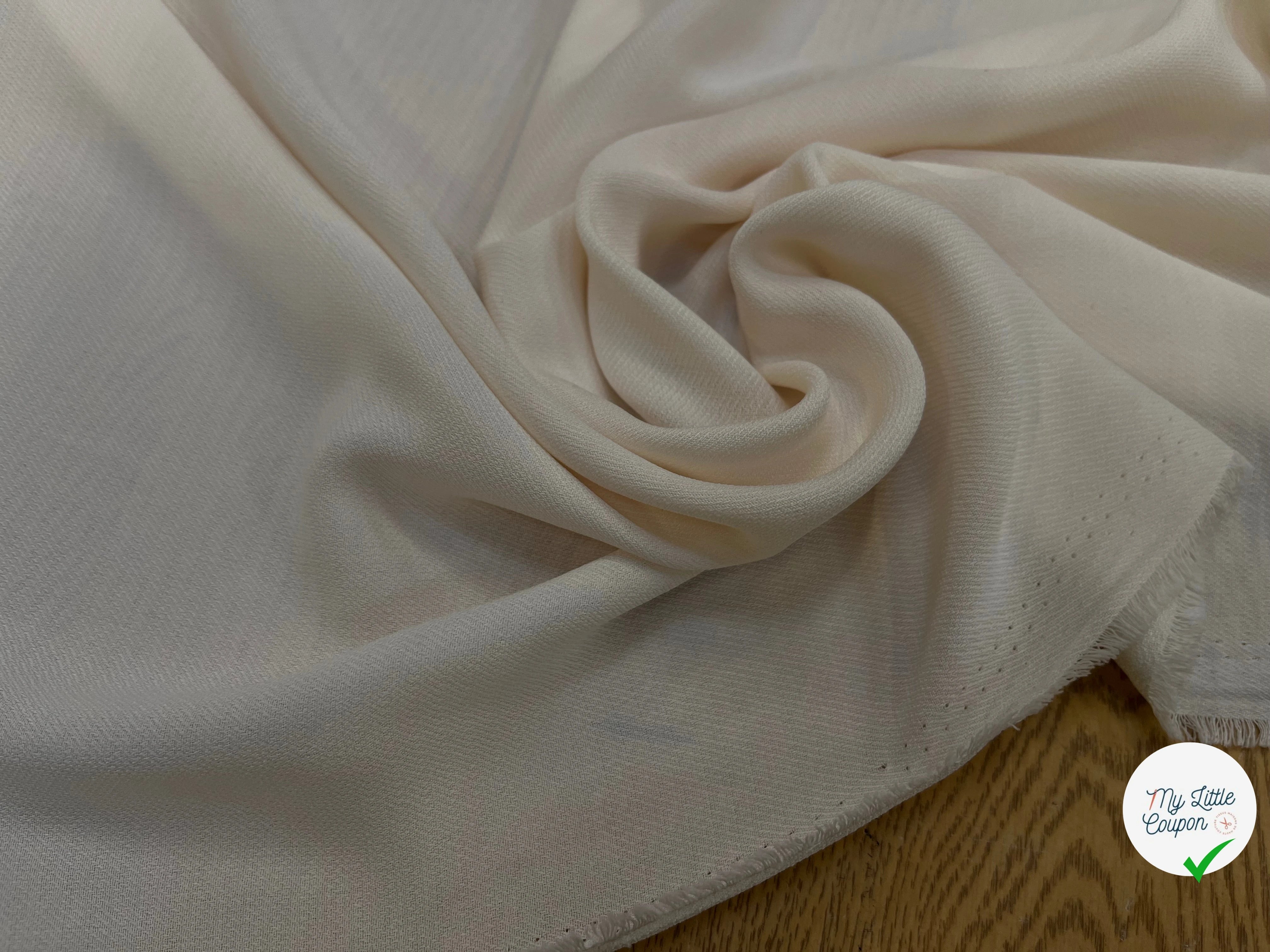 CREPE SERGÉ ÉCRU SOUPLE - My Little Coupon