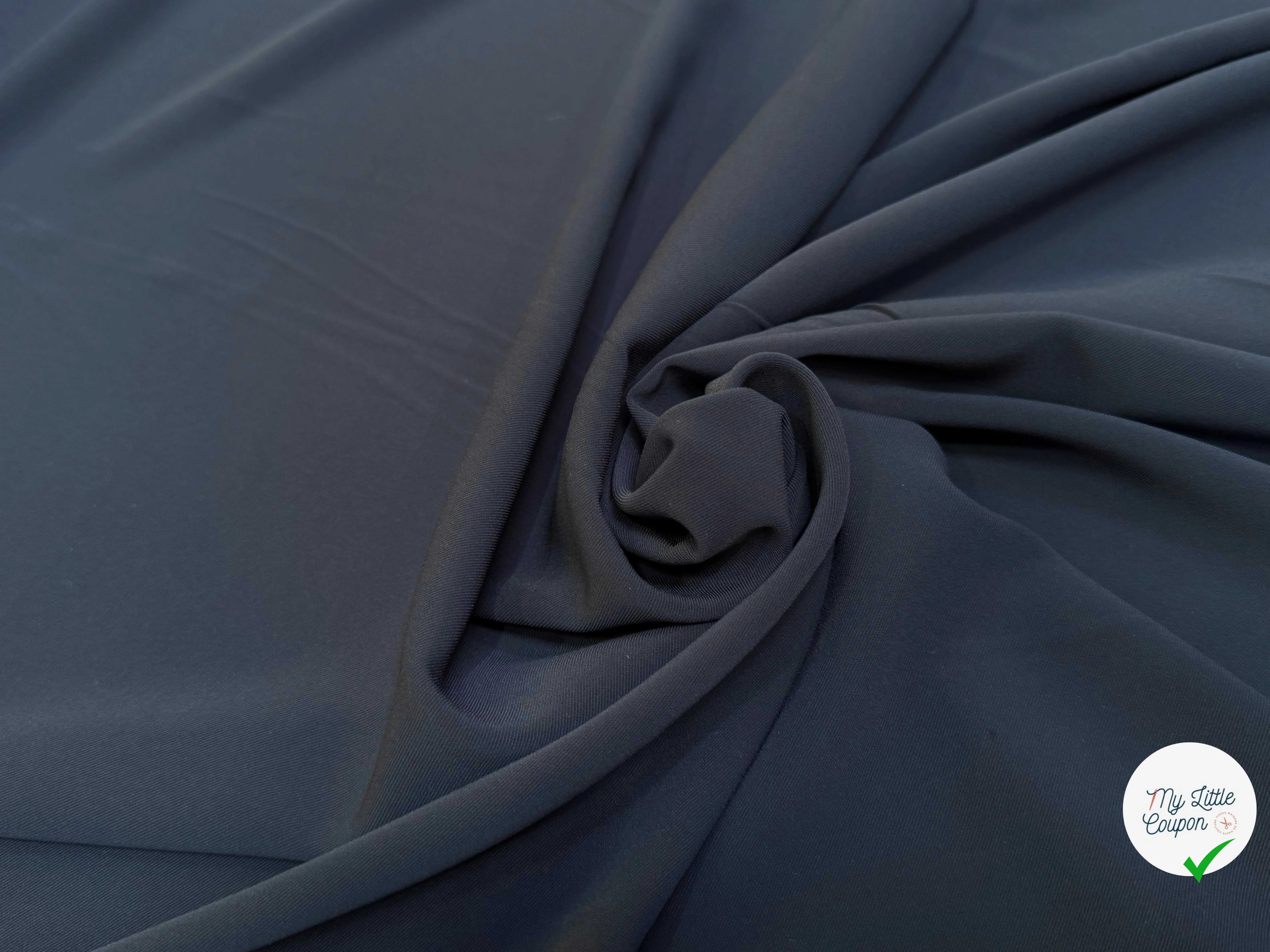 CREPE SERGÉ FLUIDE STRETCH MARRINE - My Little Coupon