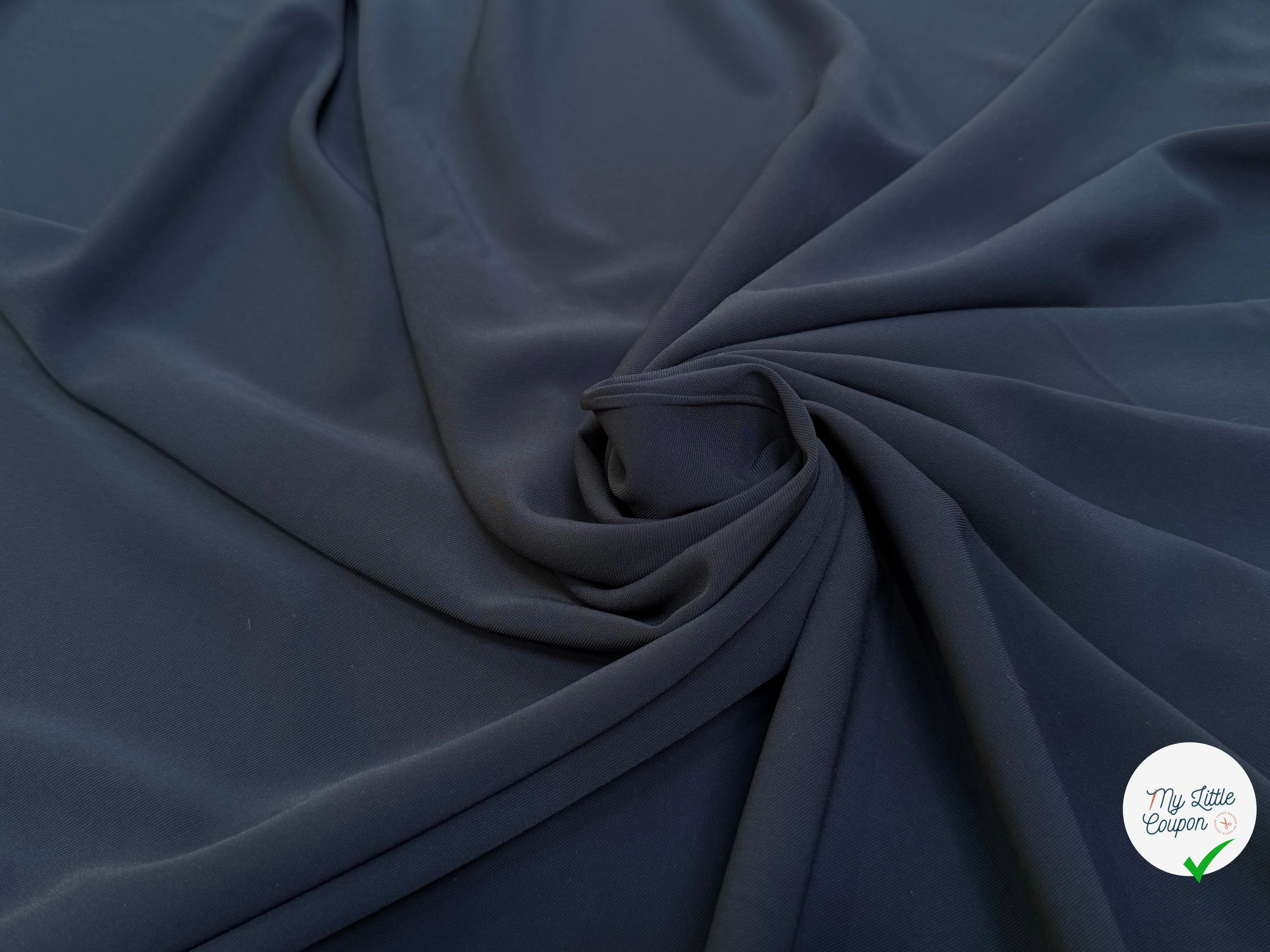 CREPE SERGÉ FLUIDE STRETCH MARRINE - My Little Coupon