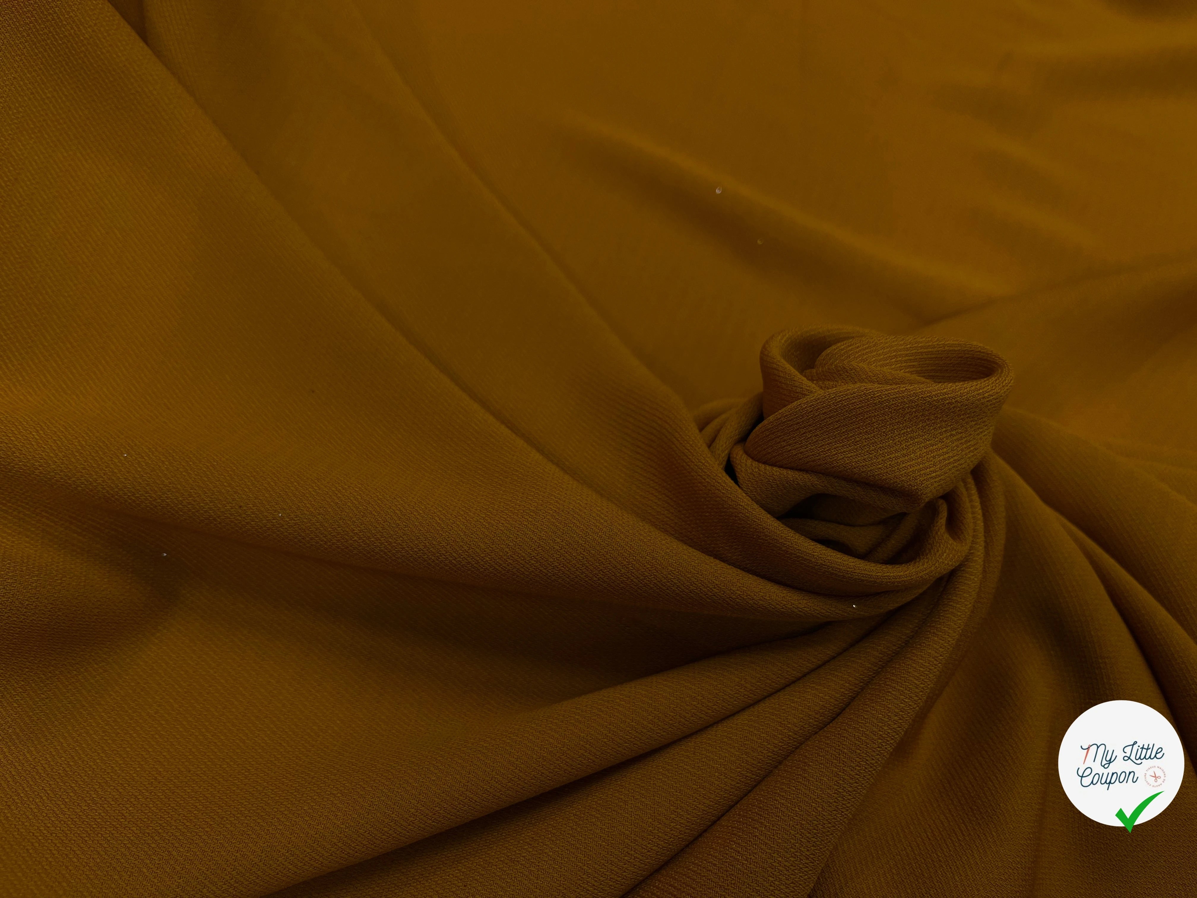 CREPE SERGE JAUNE MOUTARDE SOUPLE - My Little Coupon