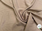 CREPE SERGÉ VISCOSE FLUIDE TAUPE ASPECT PEAU DE PÊCHE - My Little Coupon