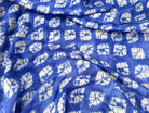 CREPE SHIBORI FOND BLEU SUPERBE TENUE - My Little Coupon