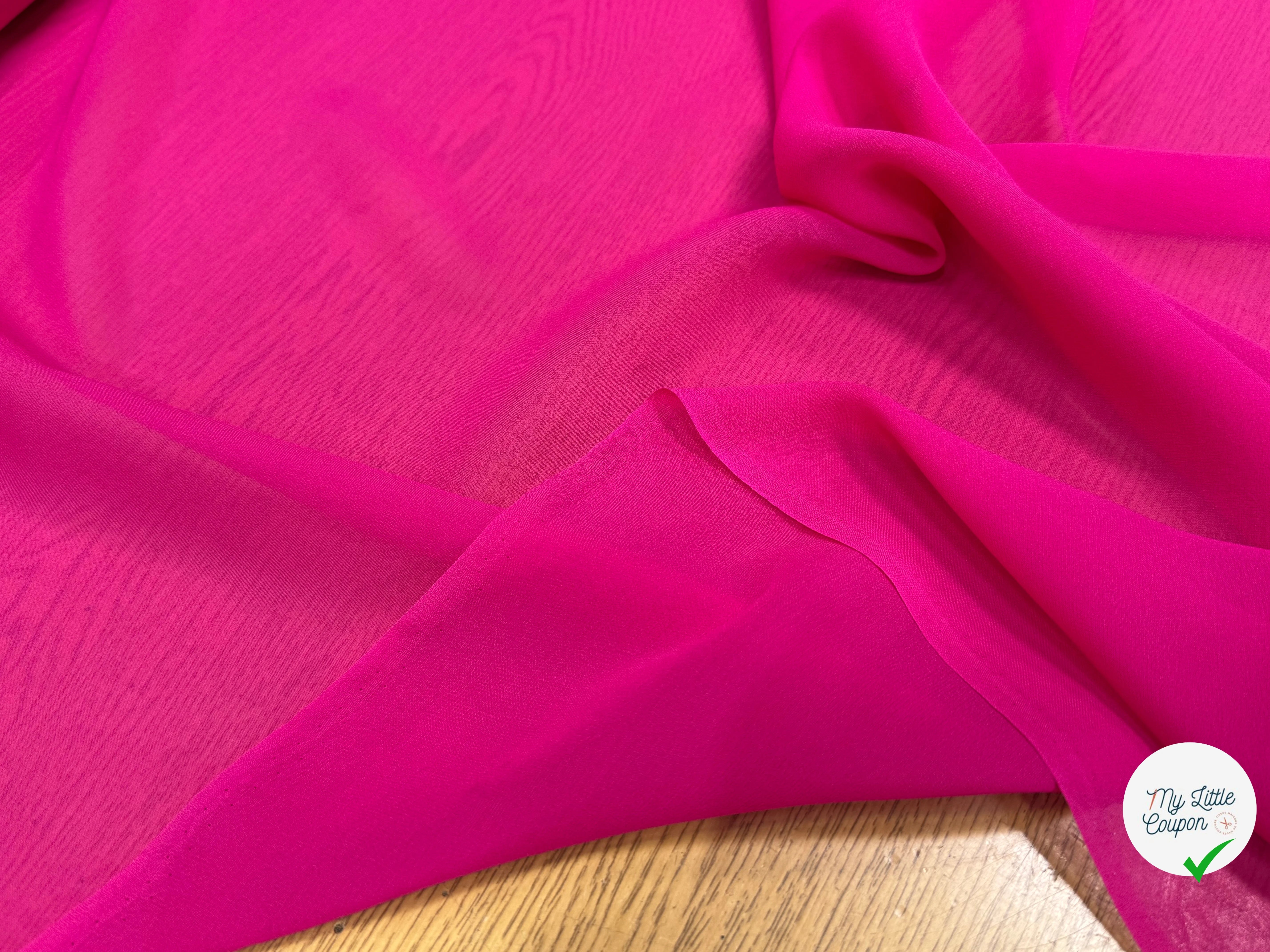 CRÊPE SOIE FLUIDE FUSHIA - My Little Coupon