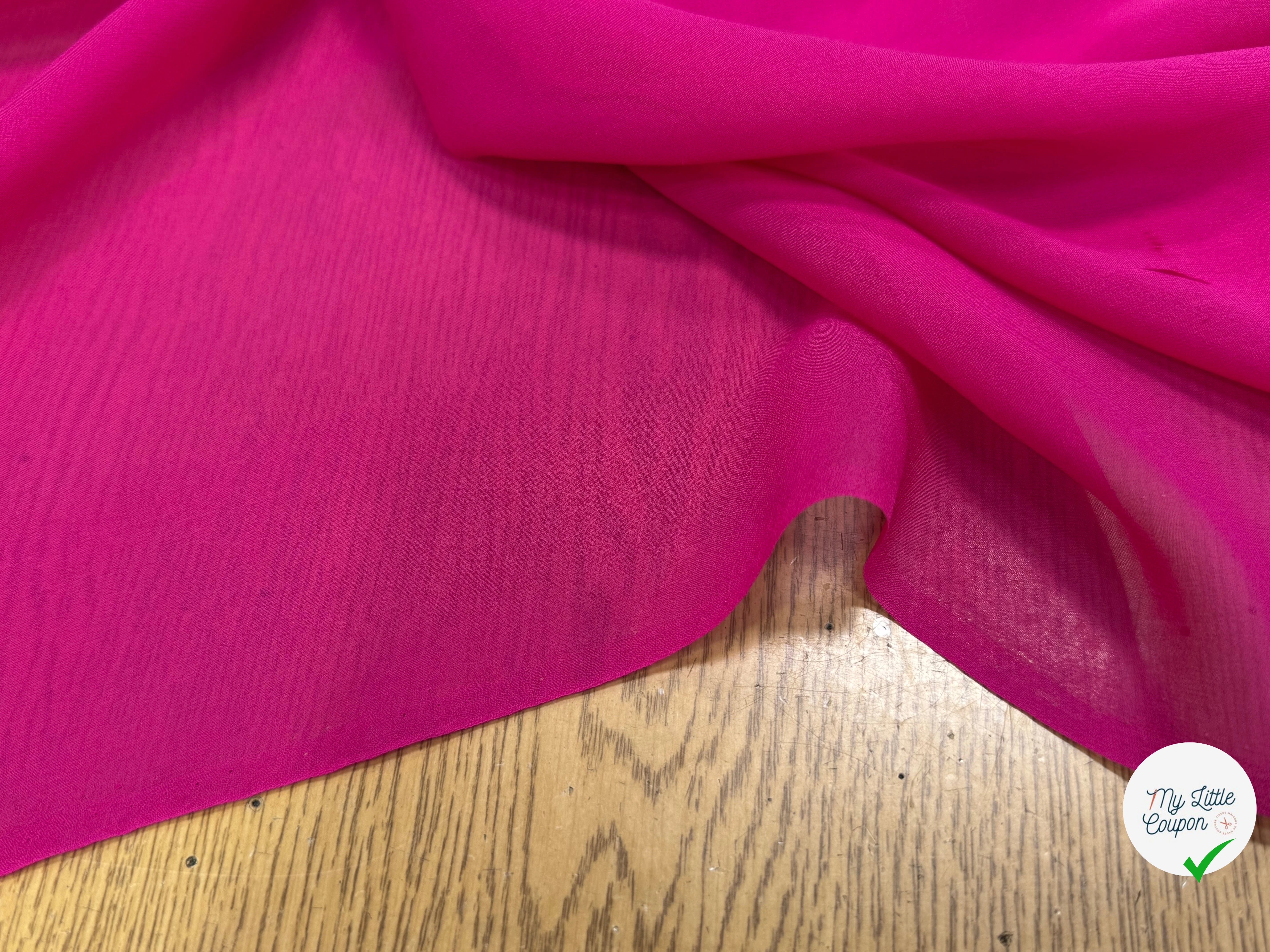 CRÊPE SOIE FLUIDE FUSHIA - My Little Coupon
