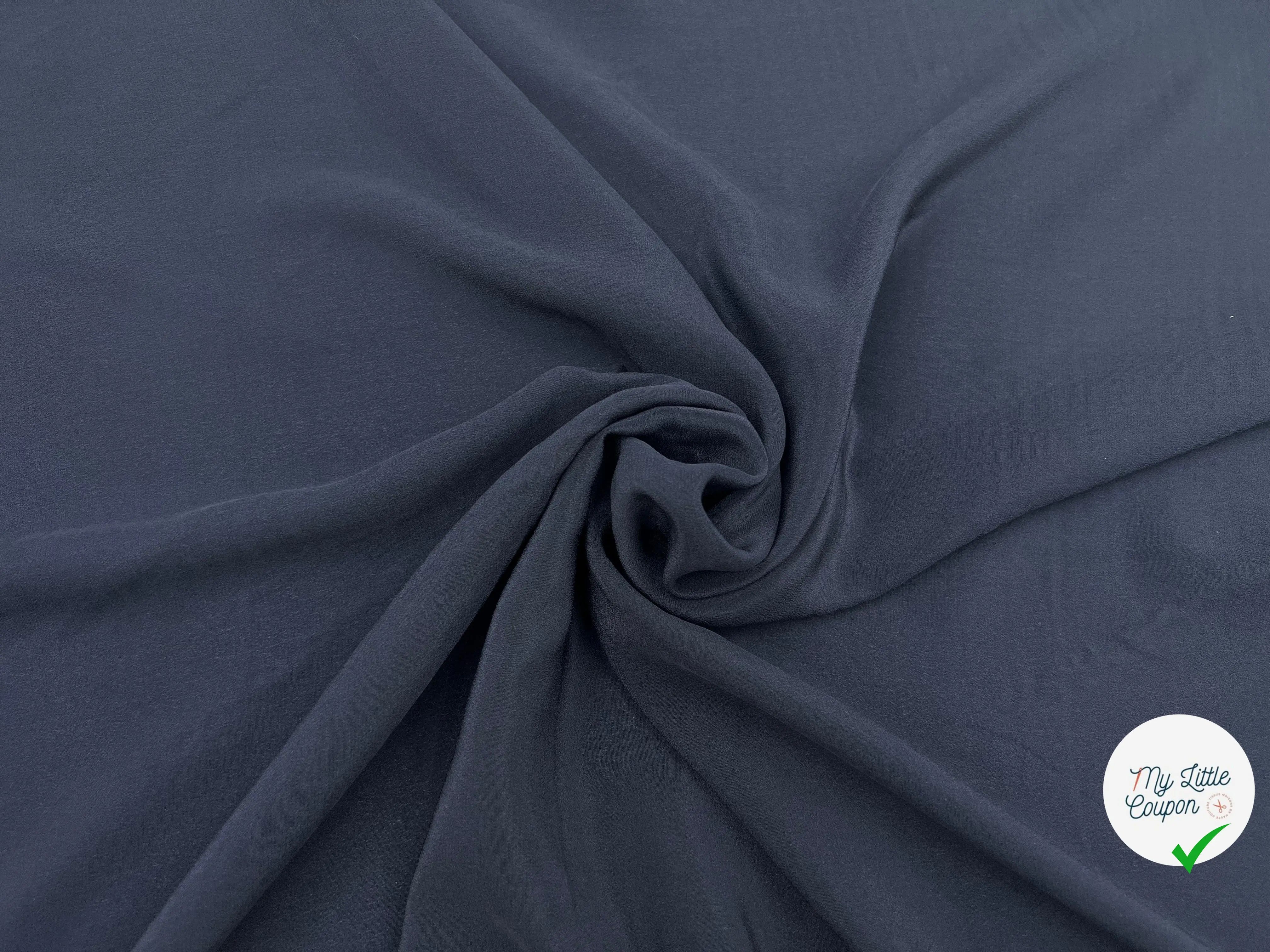 CRÊPE POLYESTER MARINE - My Little Coupon - tissu - coudre