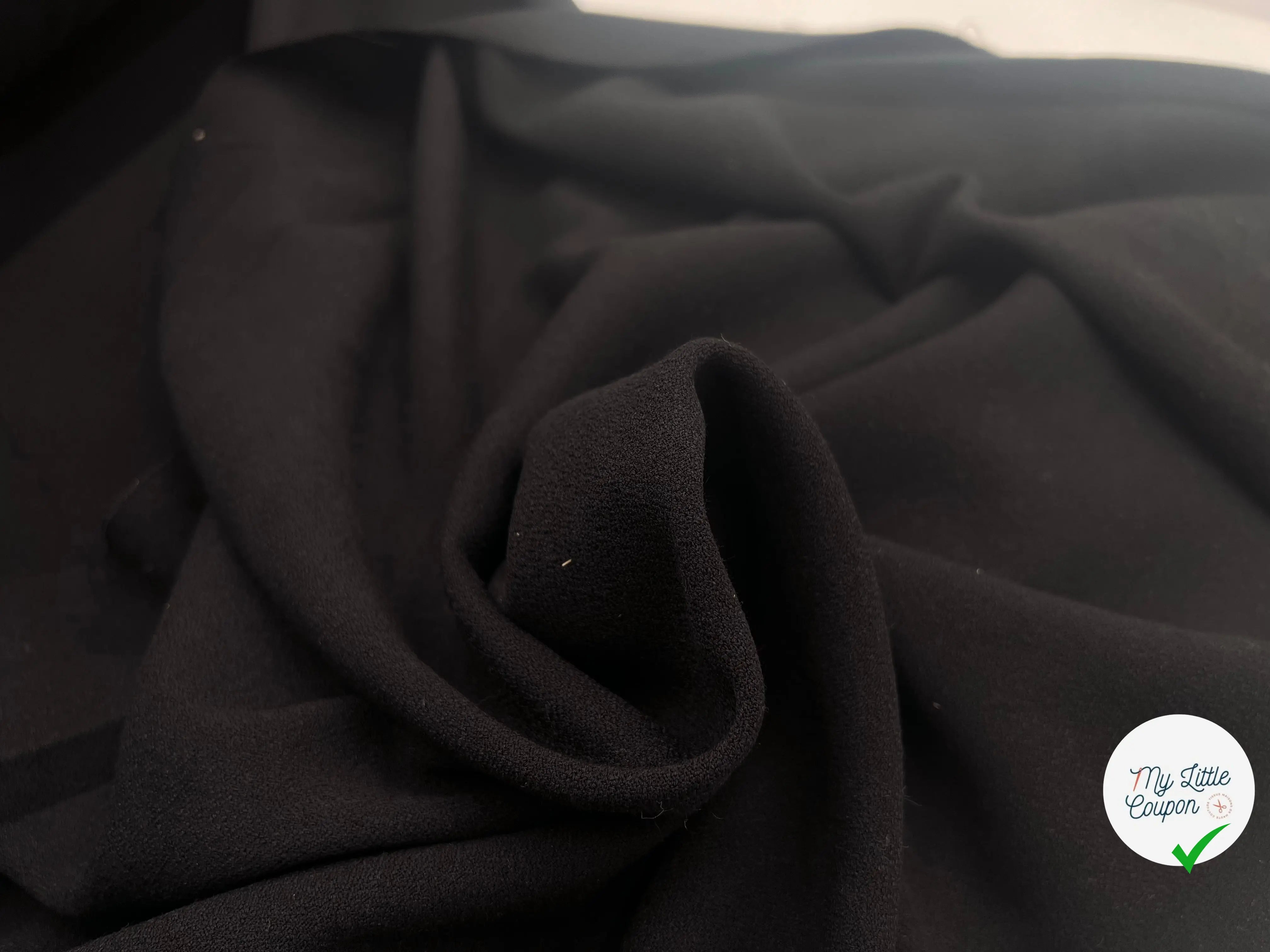 CRÊPE STRETCH LOURD NOIR - My Little Coupon - tissu - coudre