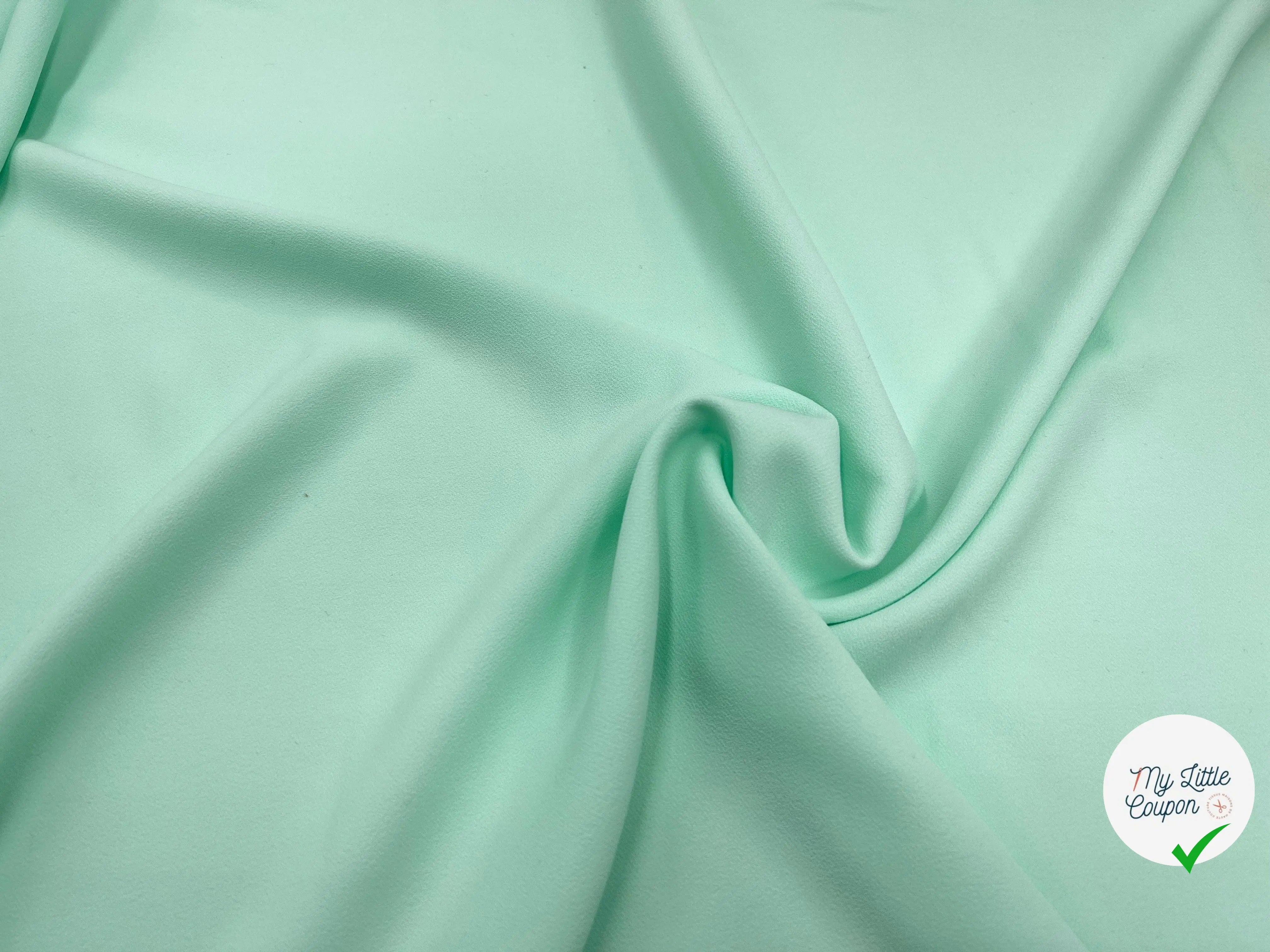 CRÊPE TEXTURÉ FLUIDE VERT NIL - My Little Coupon - tissu - coudre