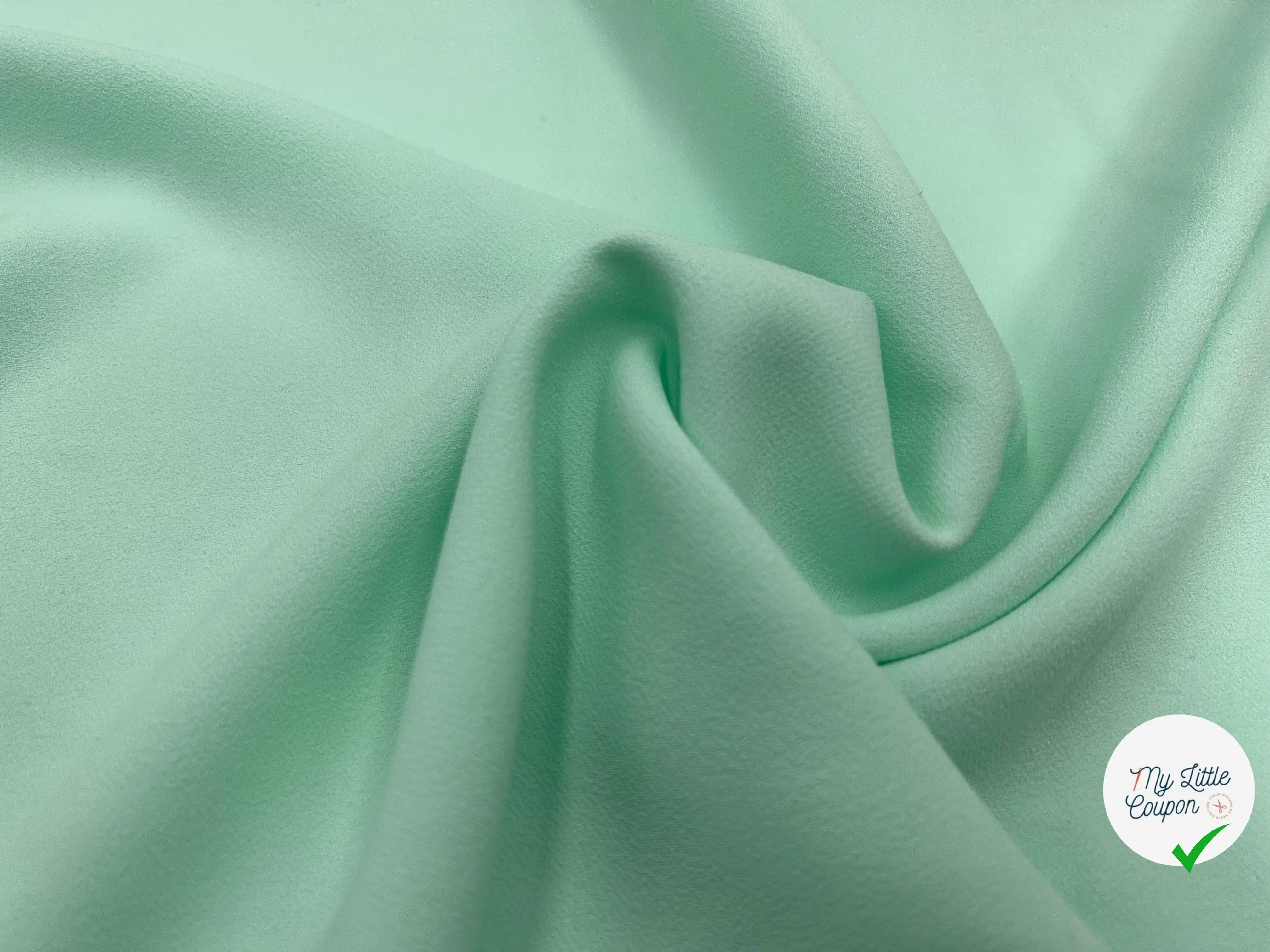 CRÊPE TEXTURÉ FLUIDE VERT NIL - My Little Coupon - tissu - coudre