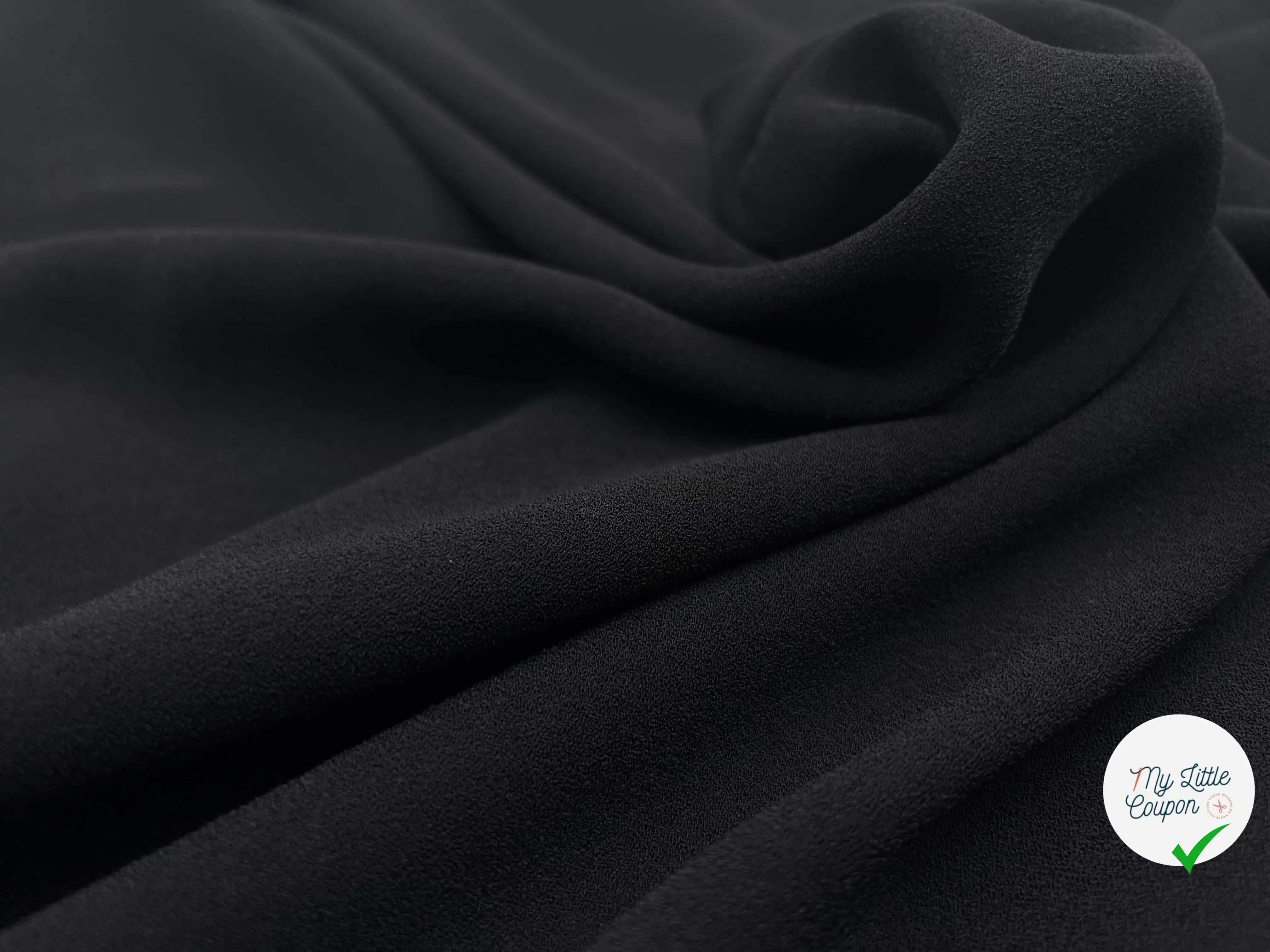 CRÊPE TEXTURÉ NOIR - My Little Coupon - tissu - coudre