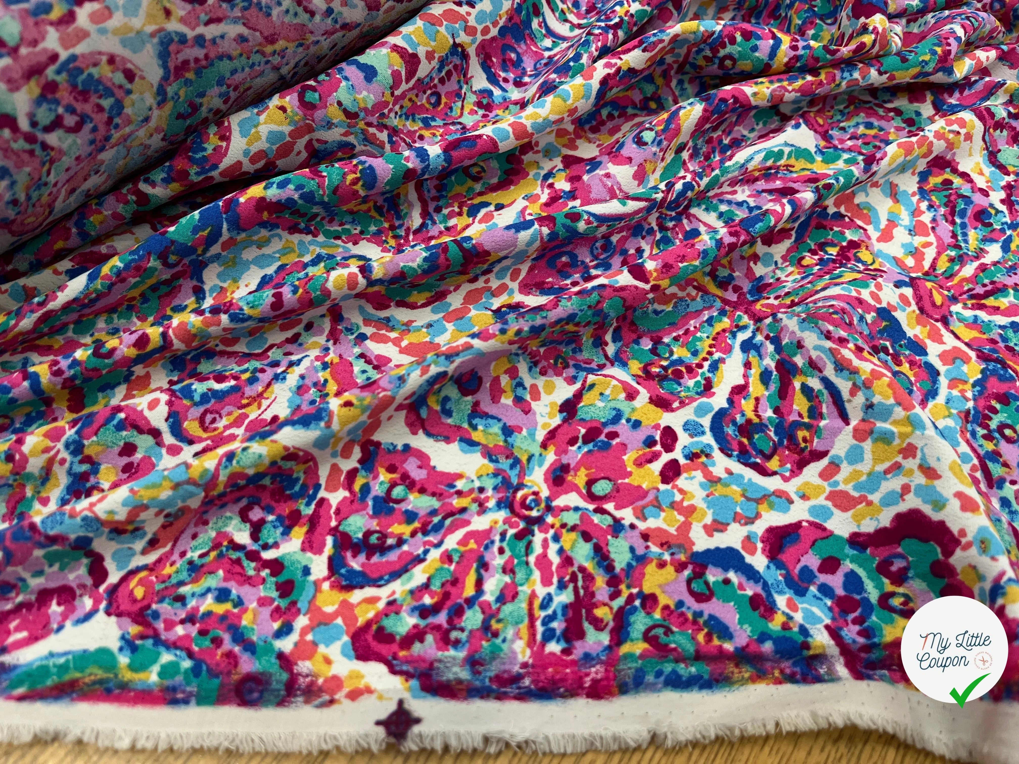 CREPE TIE AND DYE MULTICOLOR FLEUR - My Little Coupon