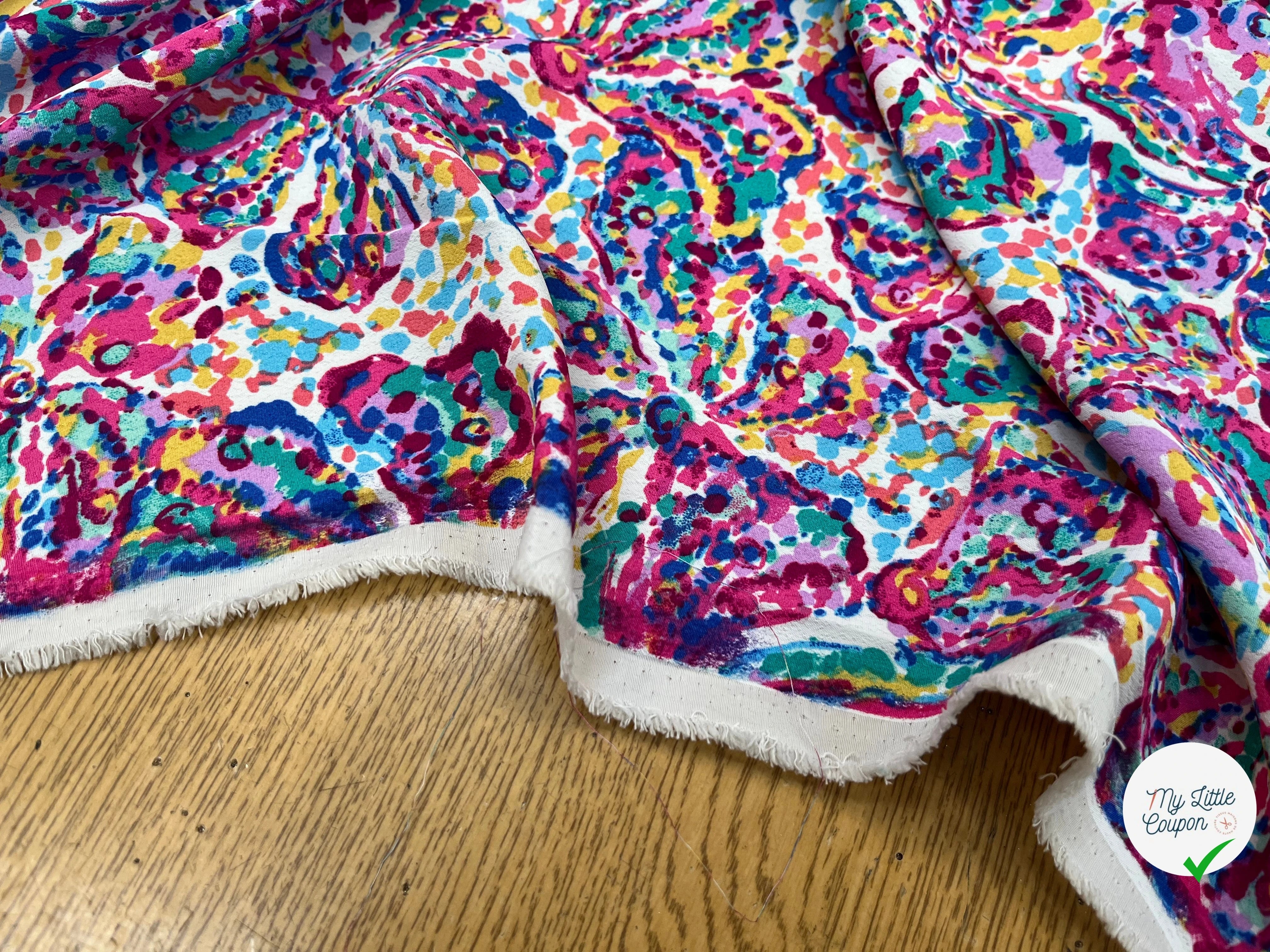 CREPE TIE AND DYE MULTICOLOR FLEUR - My Little Coupon