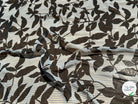 CREPE ULTRA FIN FOND BLANC IMPRIMÉ MOTIFS FEUILLAGES NOIRS - My Little Coupon