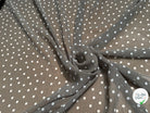CREPE ULTRA FIN FOND GRIS FONCÉ POIS BLANC - My Little Coupon