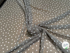 CREPE ULTRA FIN FOND GRIS FONCÉ POIS BLANC - My Little Coupon