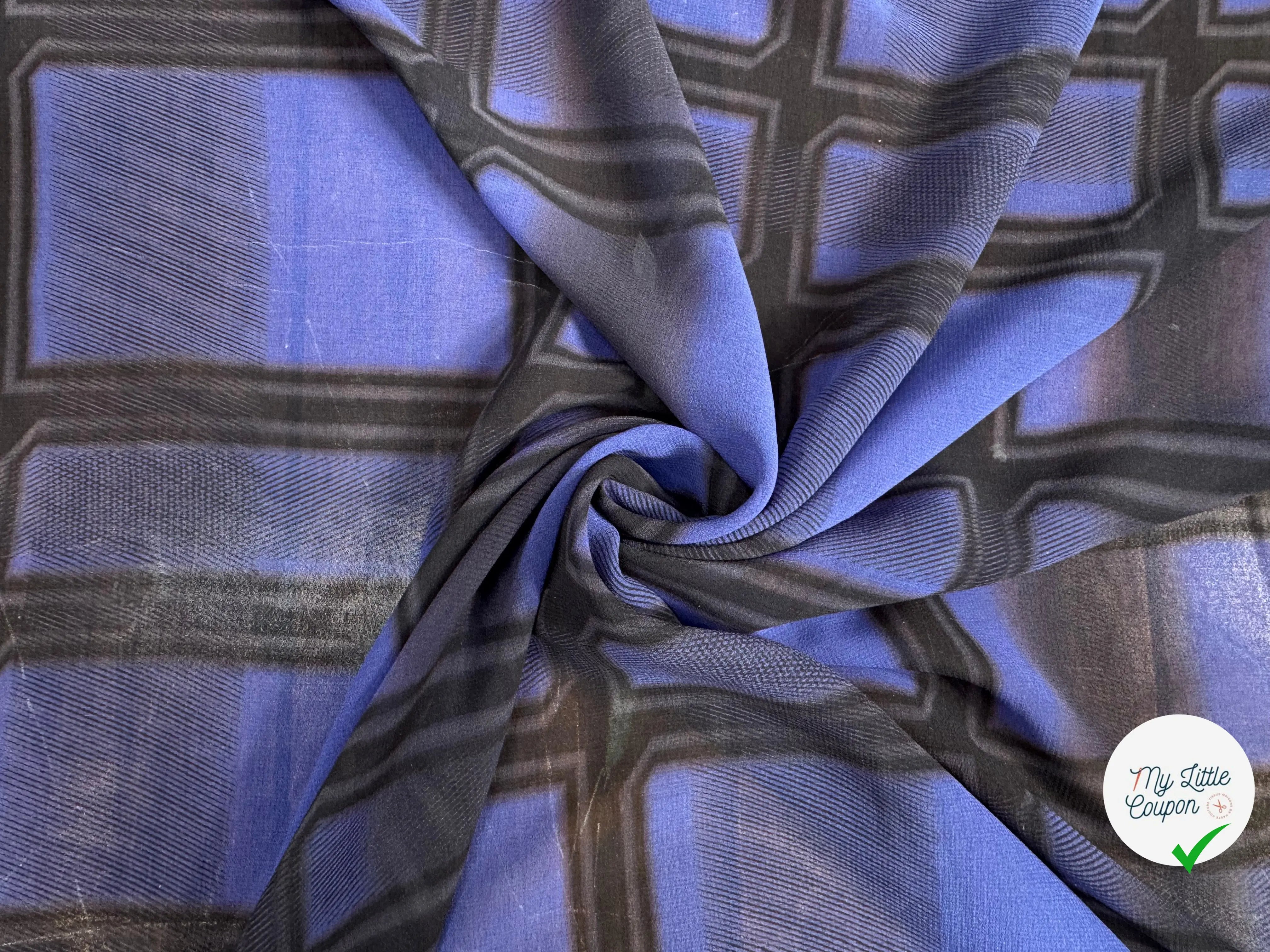 CREPE VIOLET CARREAUX IRREGULIERS VIOLET - My Little Coupon